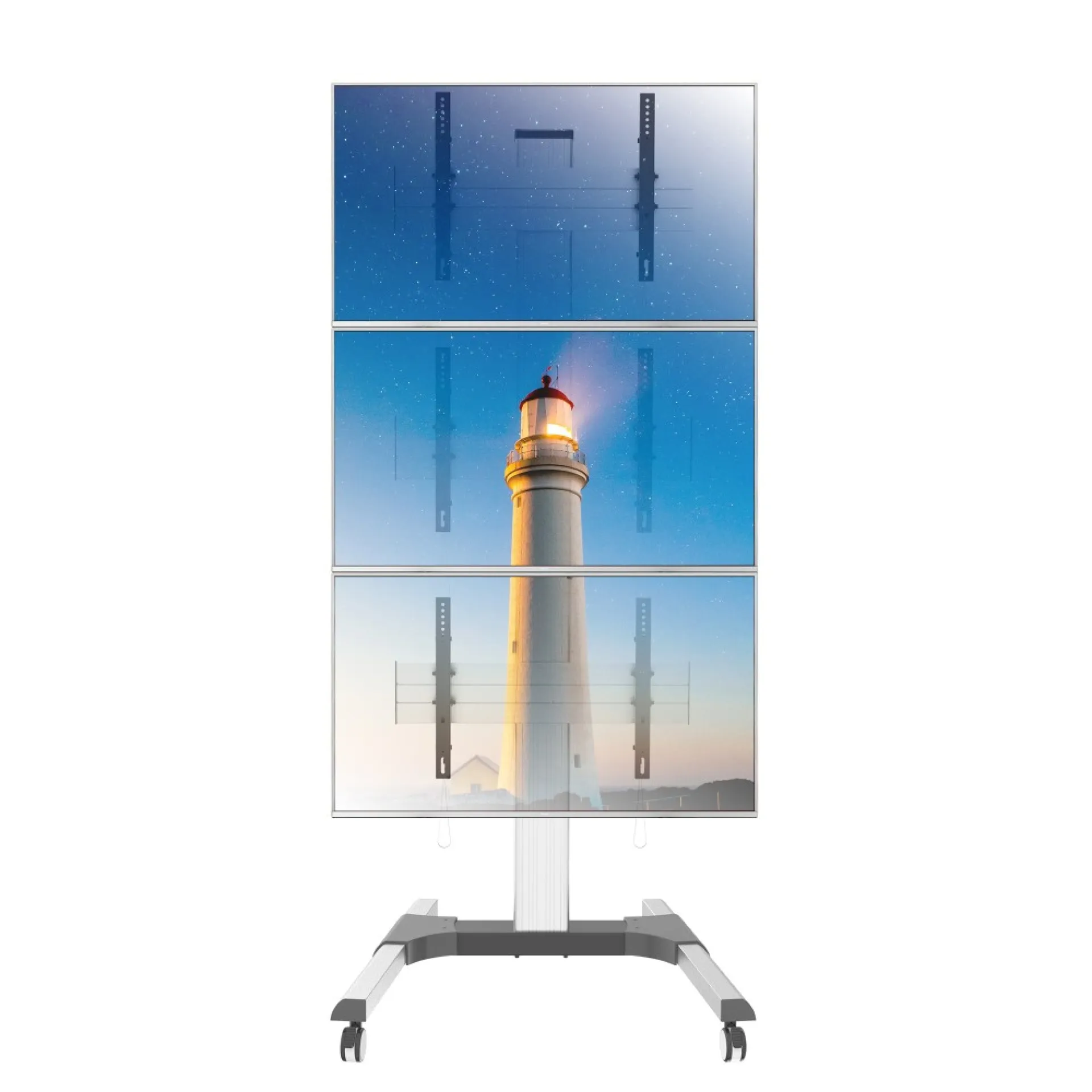 TV Wagen für 3 x LCD/LED TVs 32-55" für eine Video Wall – Bild 2