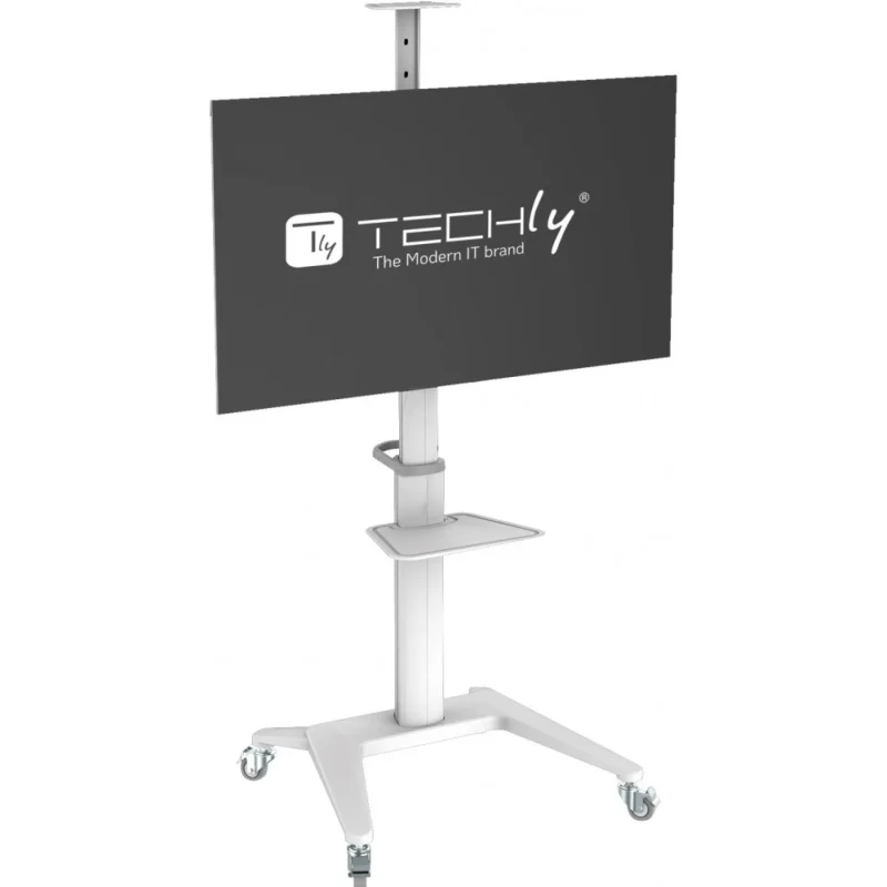 Ultra-moderner TV-Wagen aus Aluminium, weiß,für Fernseher von von 37″ bis 70″