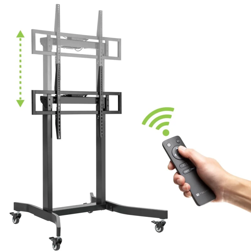 Motorisierter TV Ständer 55-100″ einstellbare Höhe mit Fernbedienung