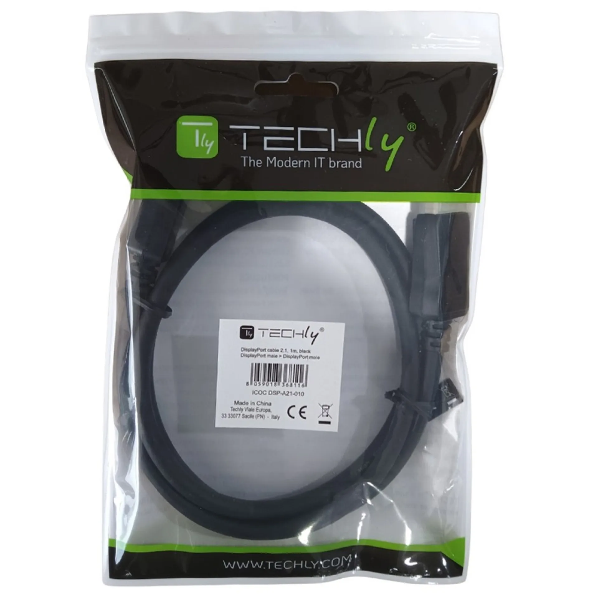 Techly Displayport 2.1 Audio/Video Kabel 4k 3m schwarz – Bild 2