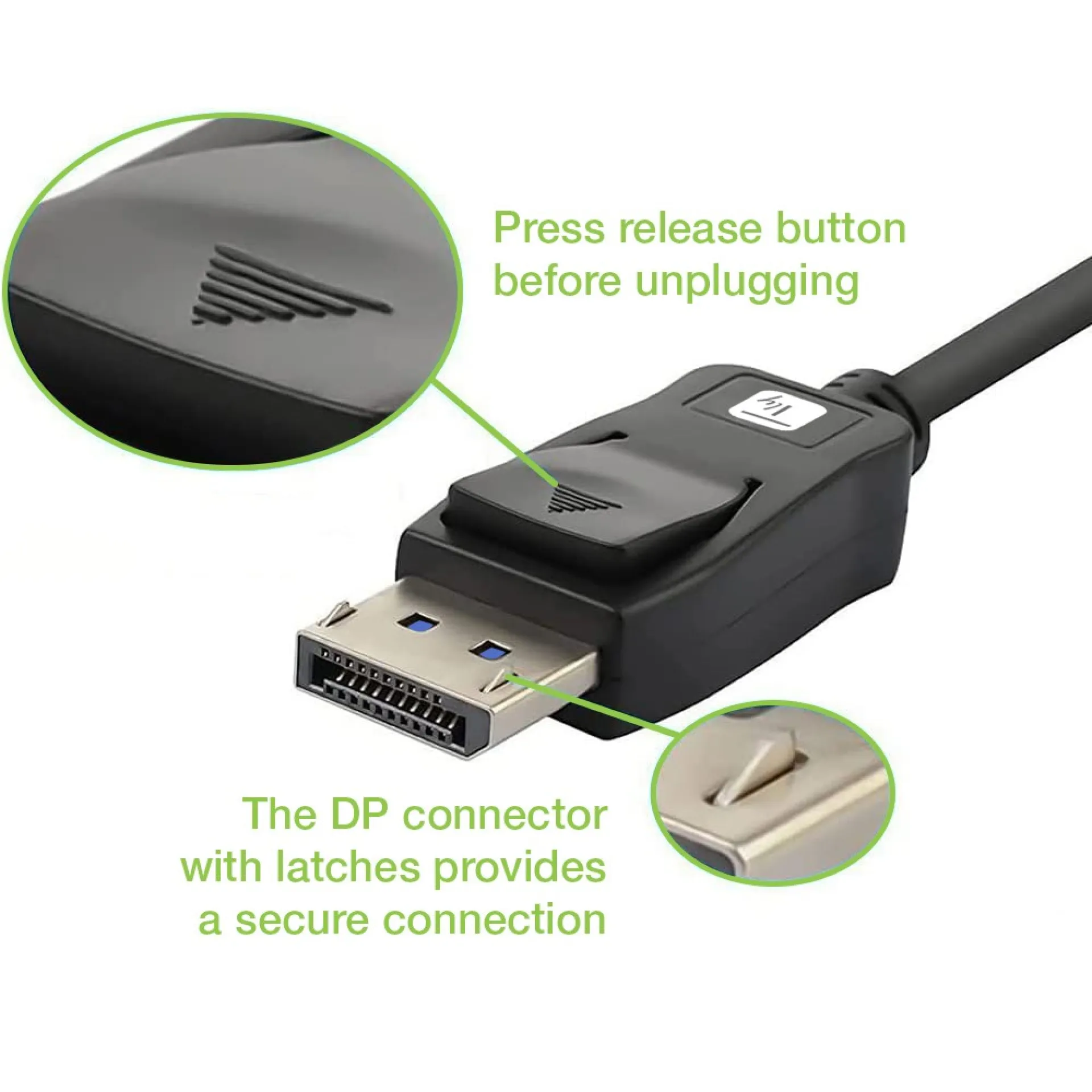 Techly Displayport 2.1 Audio/Video Kabel 4k 5m schwarz – Bild 3