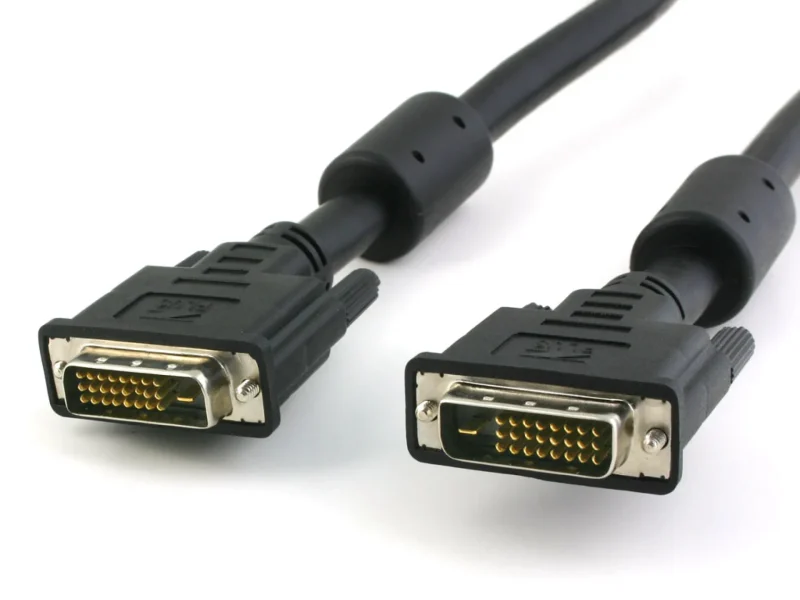 DVI-D Dual-Link Anschlusskabel Stecker/Stecker mit Ferrit, schwarz, 20