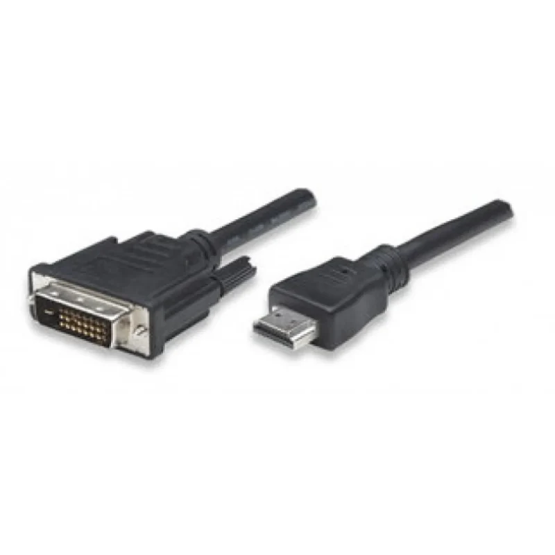 HDMI zu DVI-D Anschlusskabel, schwarz, 5 m