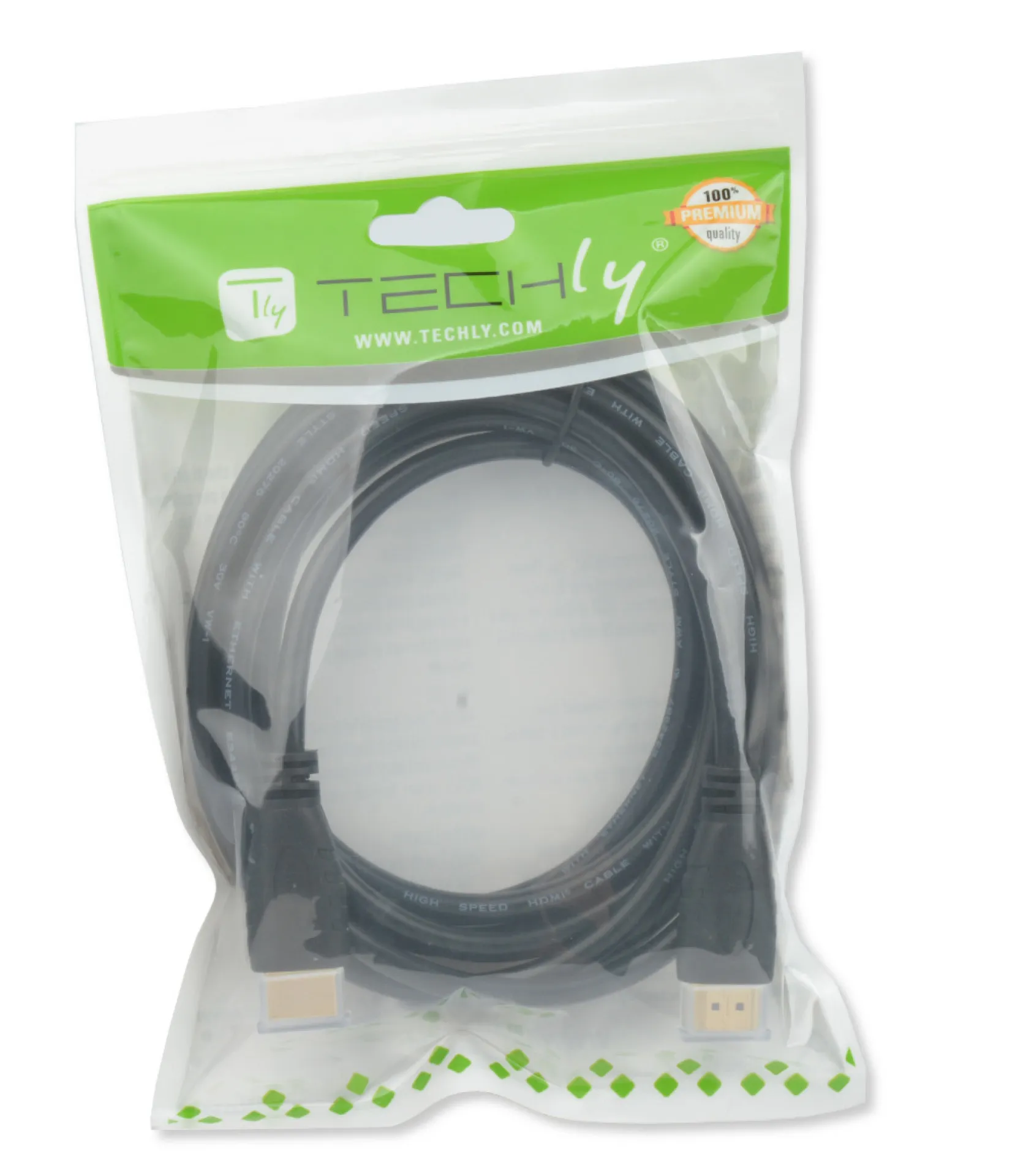HDMI 4K 60Hz High Speed Anschlusskabel mit Ethernet, schwarz, 0,5 m – Bild 2