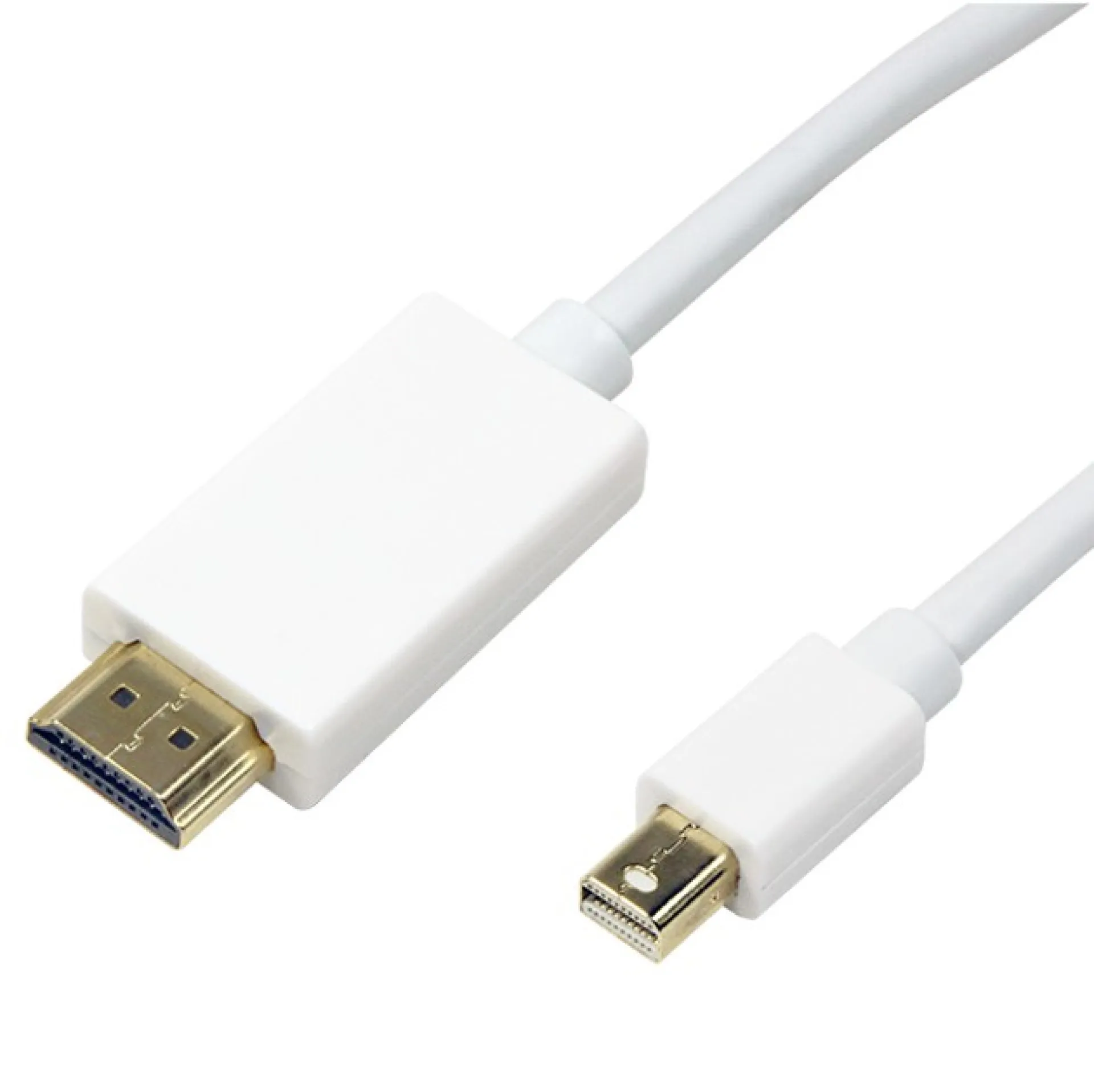 Mini-DisplayPort (Thunderbolt) Anschlusskabel auf HDMI, St.-St., weiß,