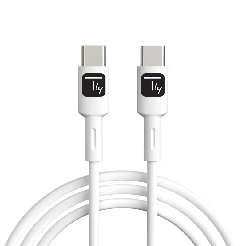 Techly USB-C Stecker 2.0 Kabel 2m weiß