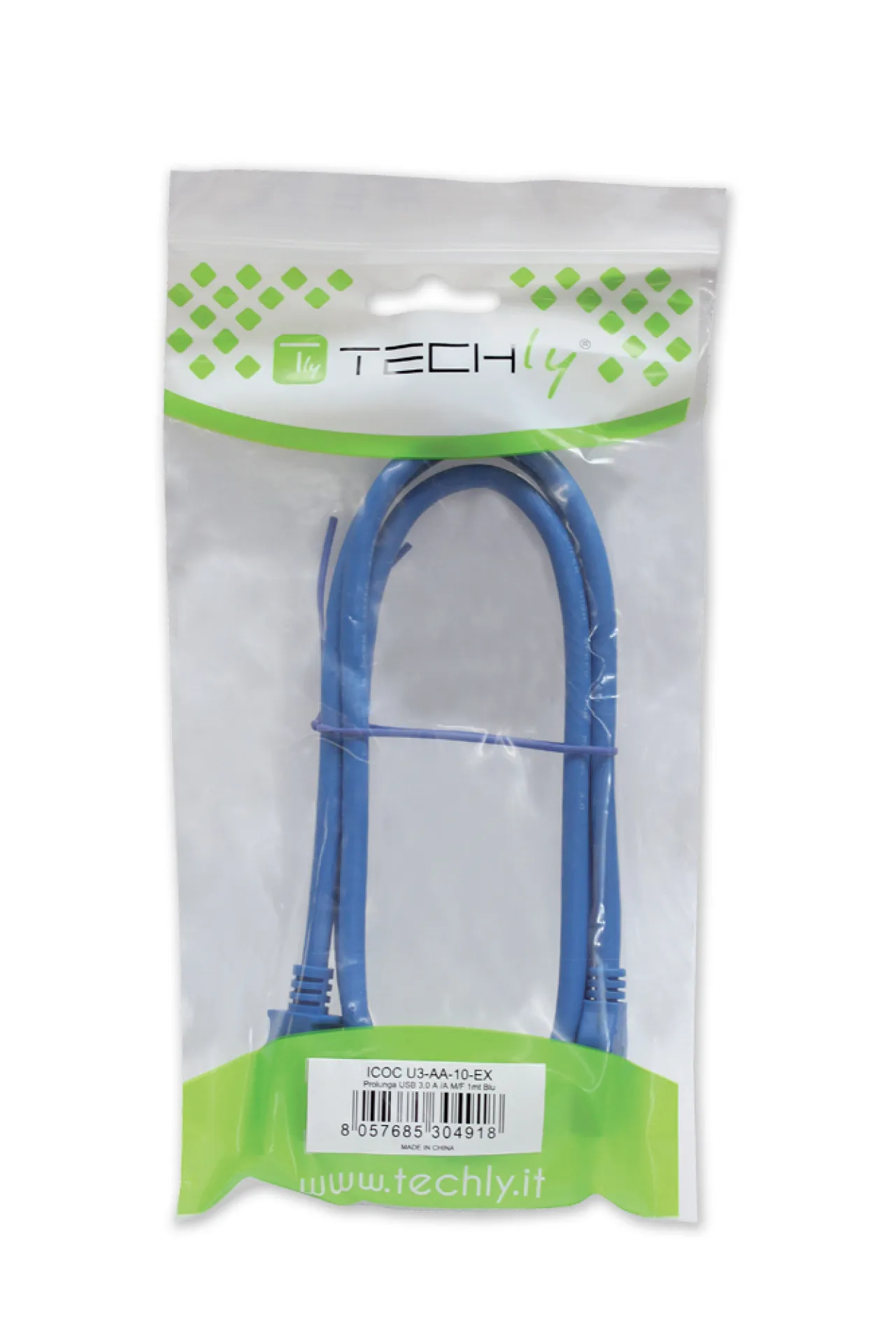 USB3.0 Anschlusskabel Stecker Typ A - Stecker Micro B, Blau 3 m – Bild 2
