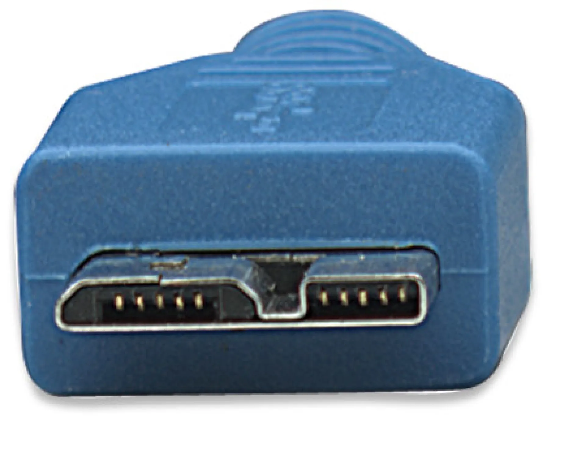 USB3.0 Anschlusskabel Stecker Typ A - Stecker Micro B, Blau 3 m – Bild 4