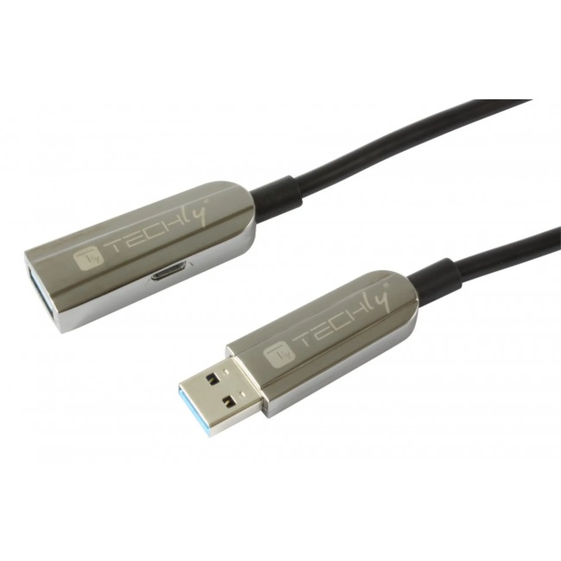 USB3.0 AOC Kabel, A-A, St-Bu.,Schwarz 30 m – Bild 2