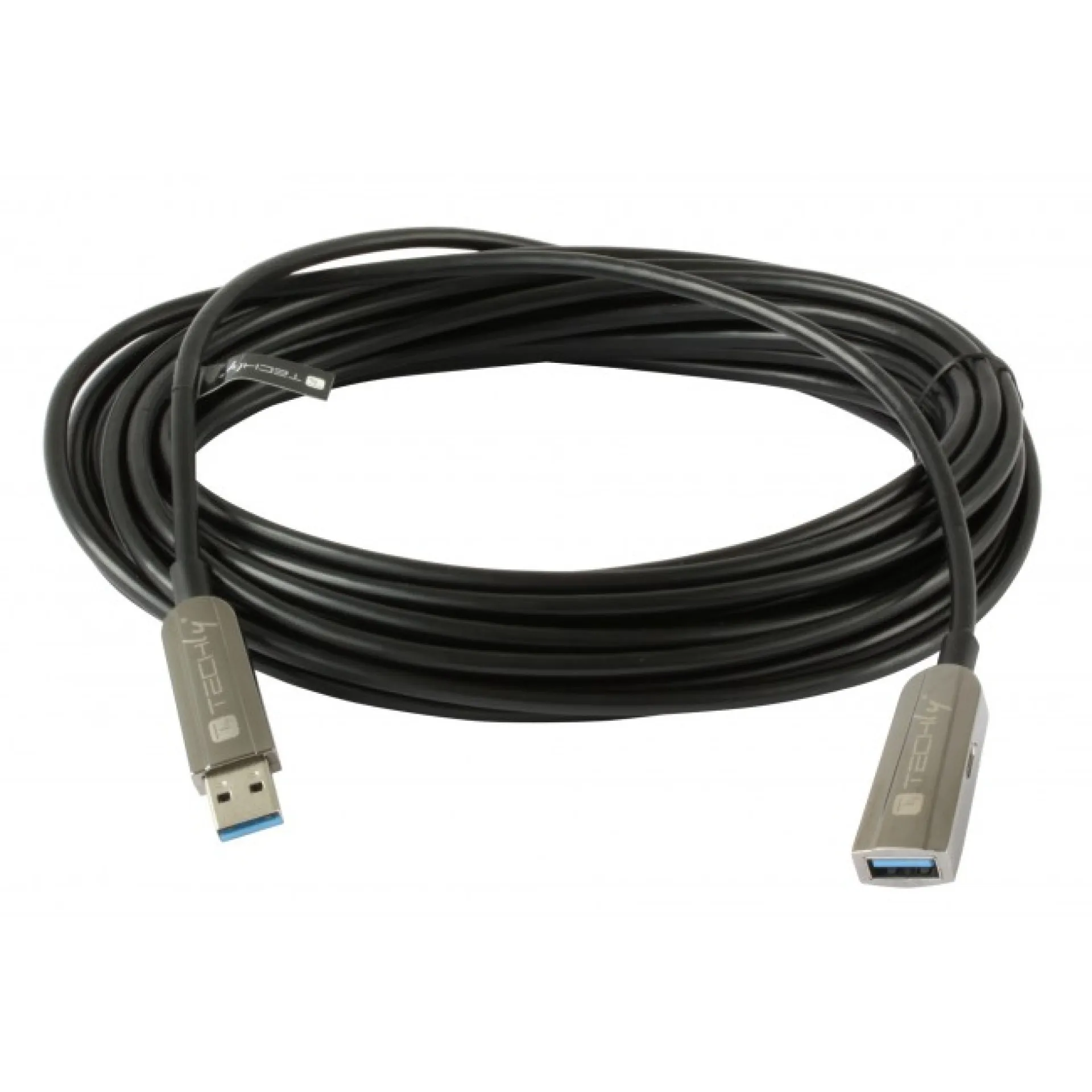 USB3.0 AOC Kabel, A-A, St-Bu.,Schwarz 100 m