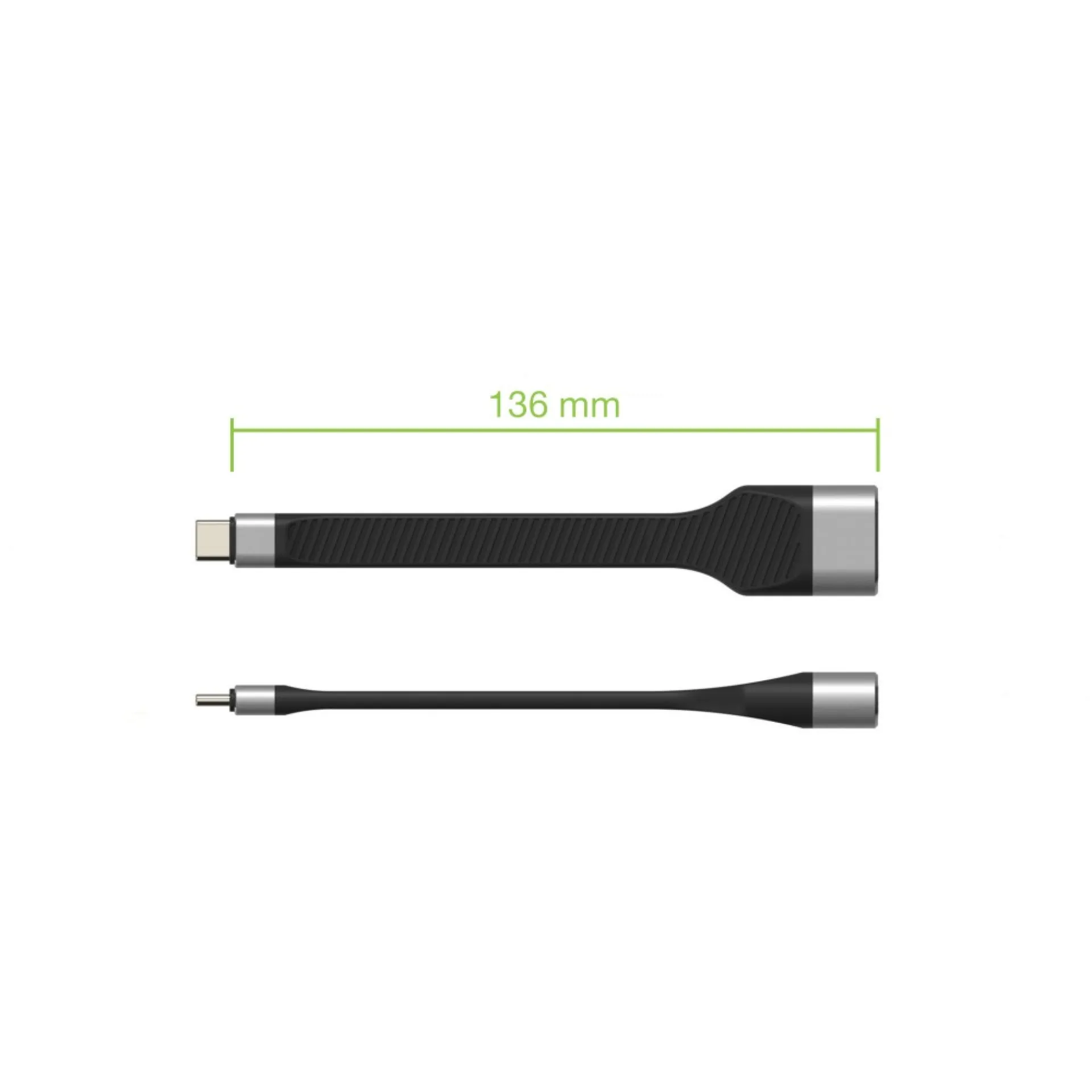 Techly USB-C Stecker auf HDMI-Buchse kurz, flaches FPC Kabel – Bild 2