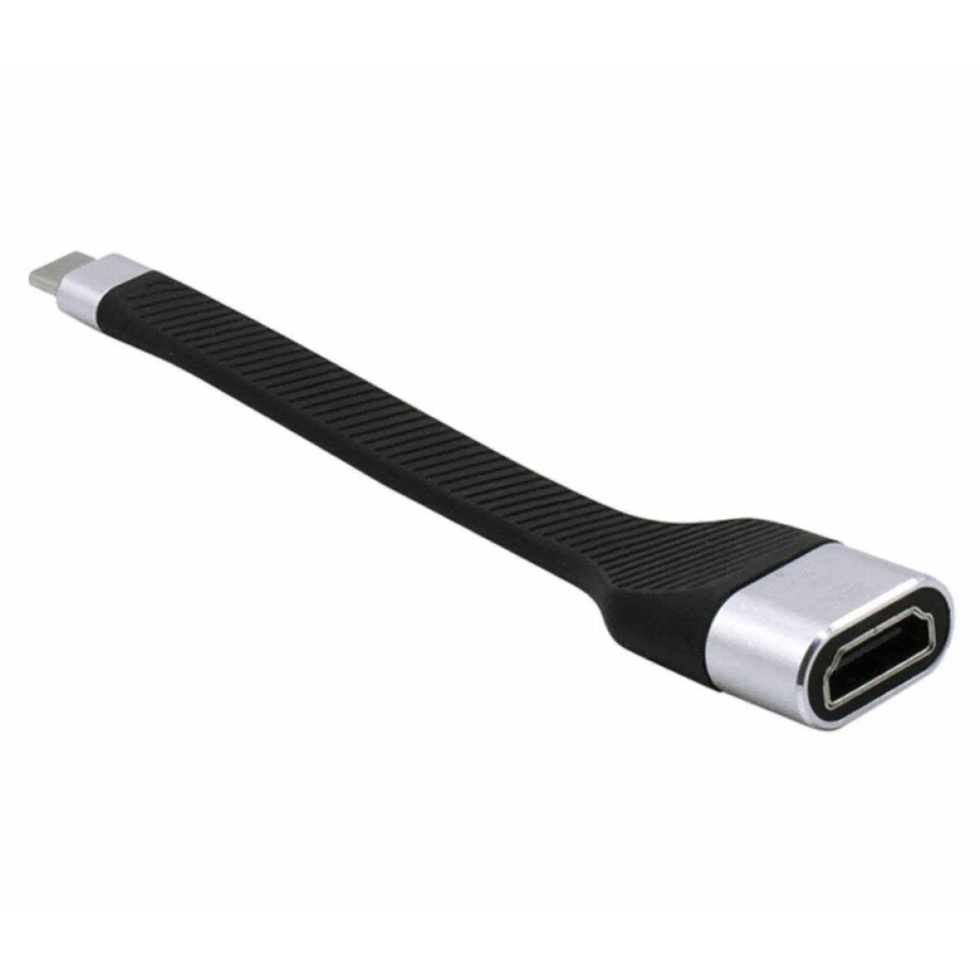 Techly USB-C Stecker auf HDMI-Buchse kurz, flaches FPC Kabel – Bild 3