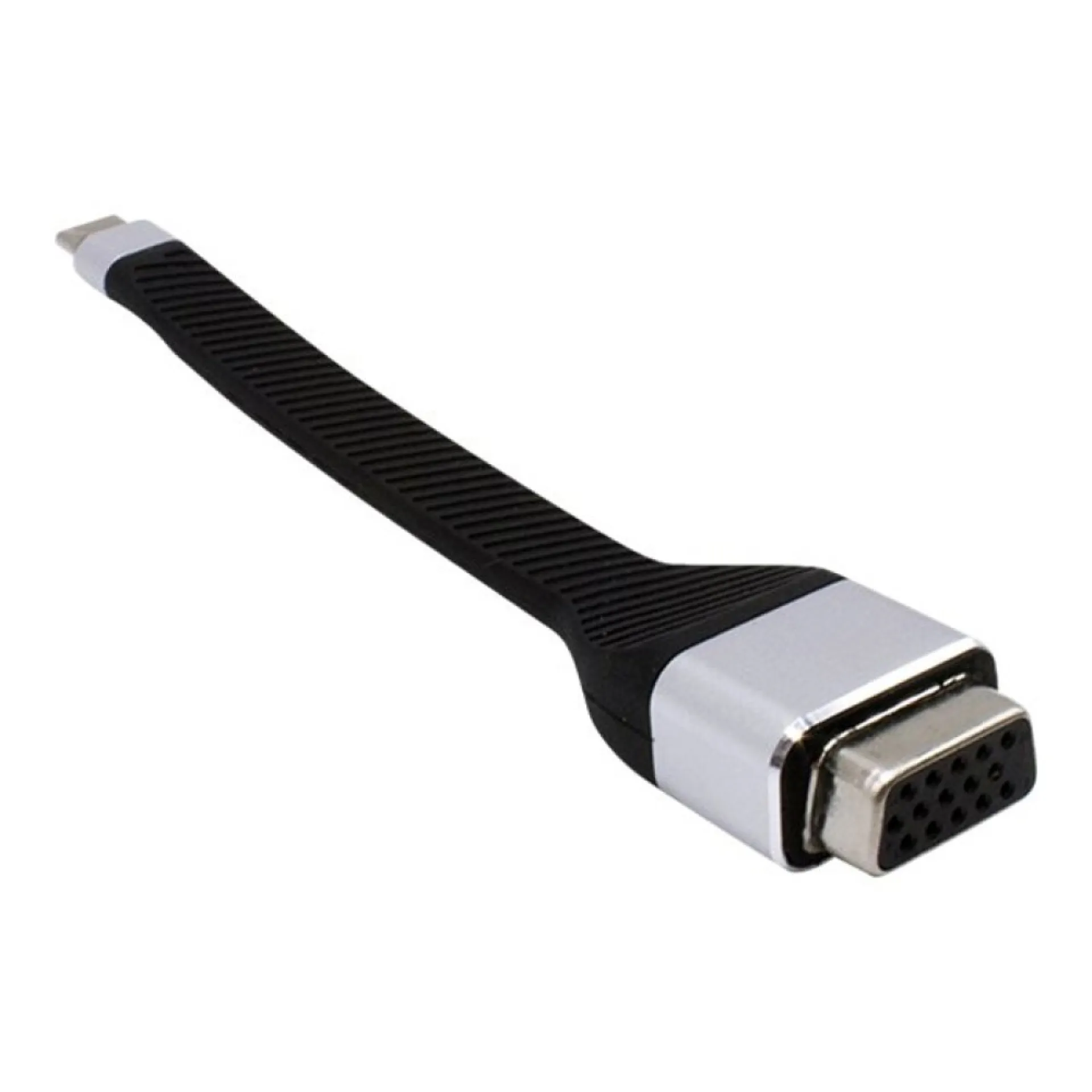Techly USB-C Stecker auf VGA-Buchse kurz, flaches FPC Kabel – Bild 2