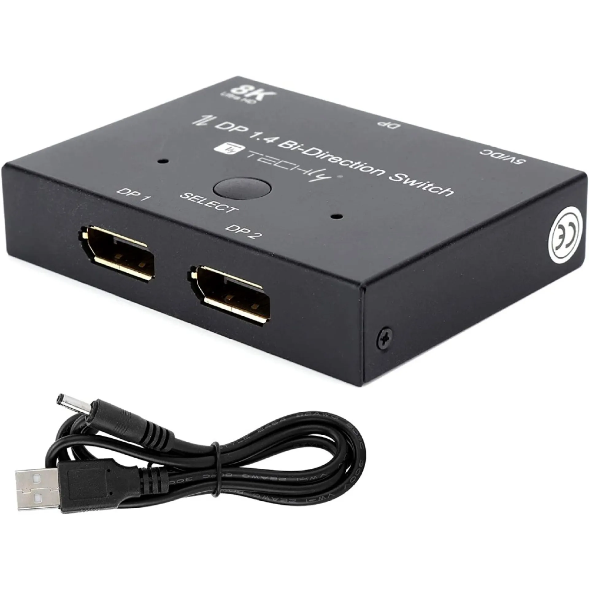 Techly Bidirektionaler Switch 8K DP1.4 Displayport Splitter – Bild 3