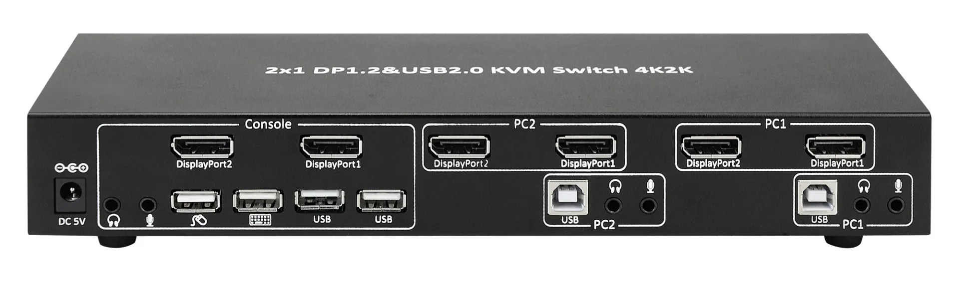 KVM-Switch DisplayPort 1.2, 2-Port, Dual-View – Bild 2