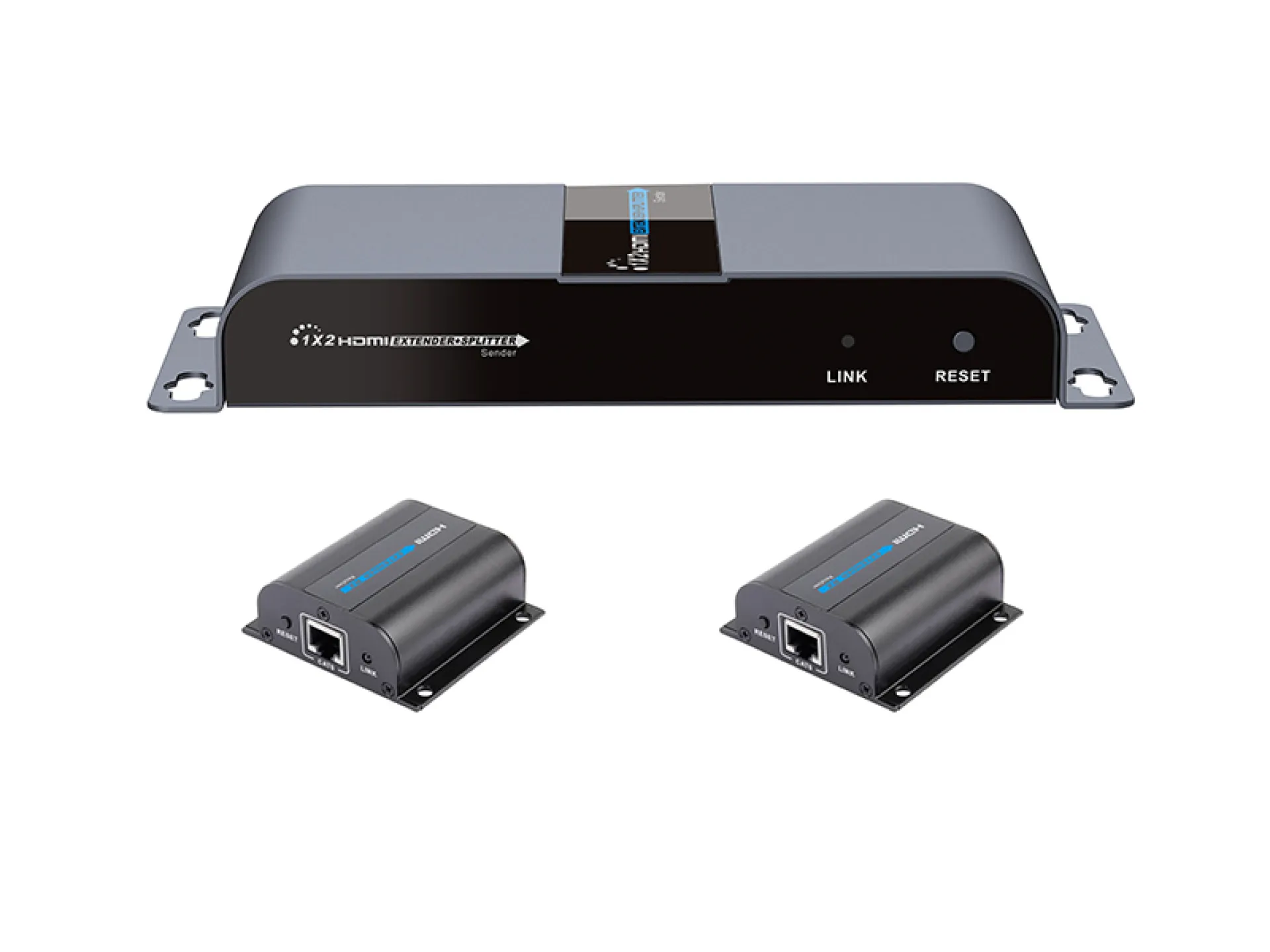 HDMI 1x2 Extender/Splitter Set mit IR über Netzwerkkabel bis zu 50m – Bild 3