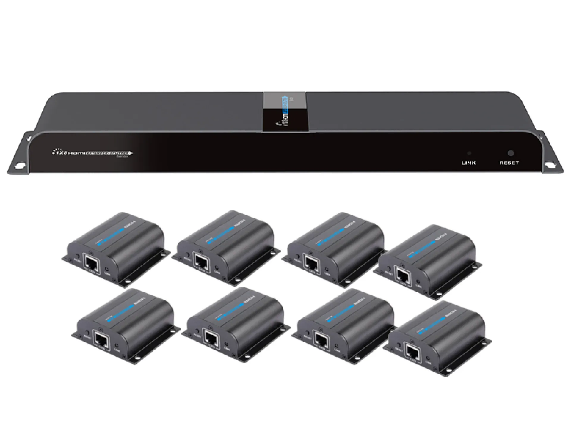 HDMI Extender/Splitter mit IR über Netzwerkkabel bis zu 50m, 1x8 – Bild 2