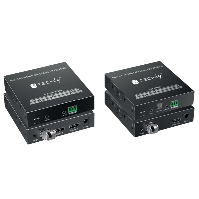 Techly HDMI Extender Single-Mode-Glasfaser 40km