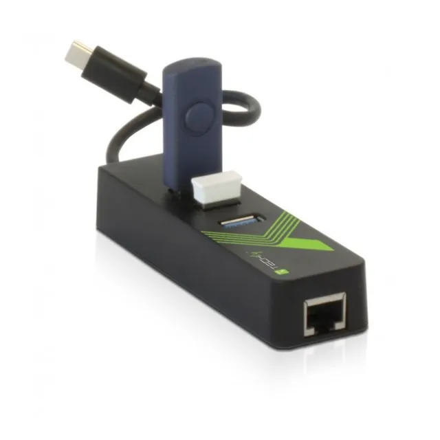 USB3.1 Typ-C Konverter auf 1x RJ45 Buchse & 3x USB3.0 A Buchse – Bild 3