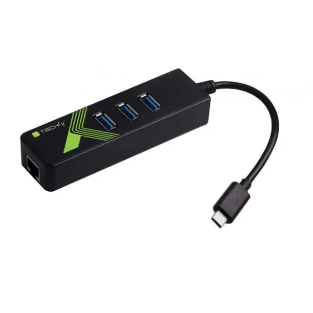 USB3.1 Typ-C Konverter auf 1x RJ45 Buchse & 3x USB3.0 A Buchse – Bild 4