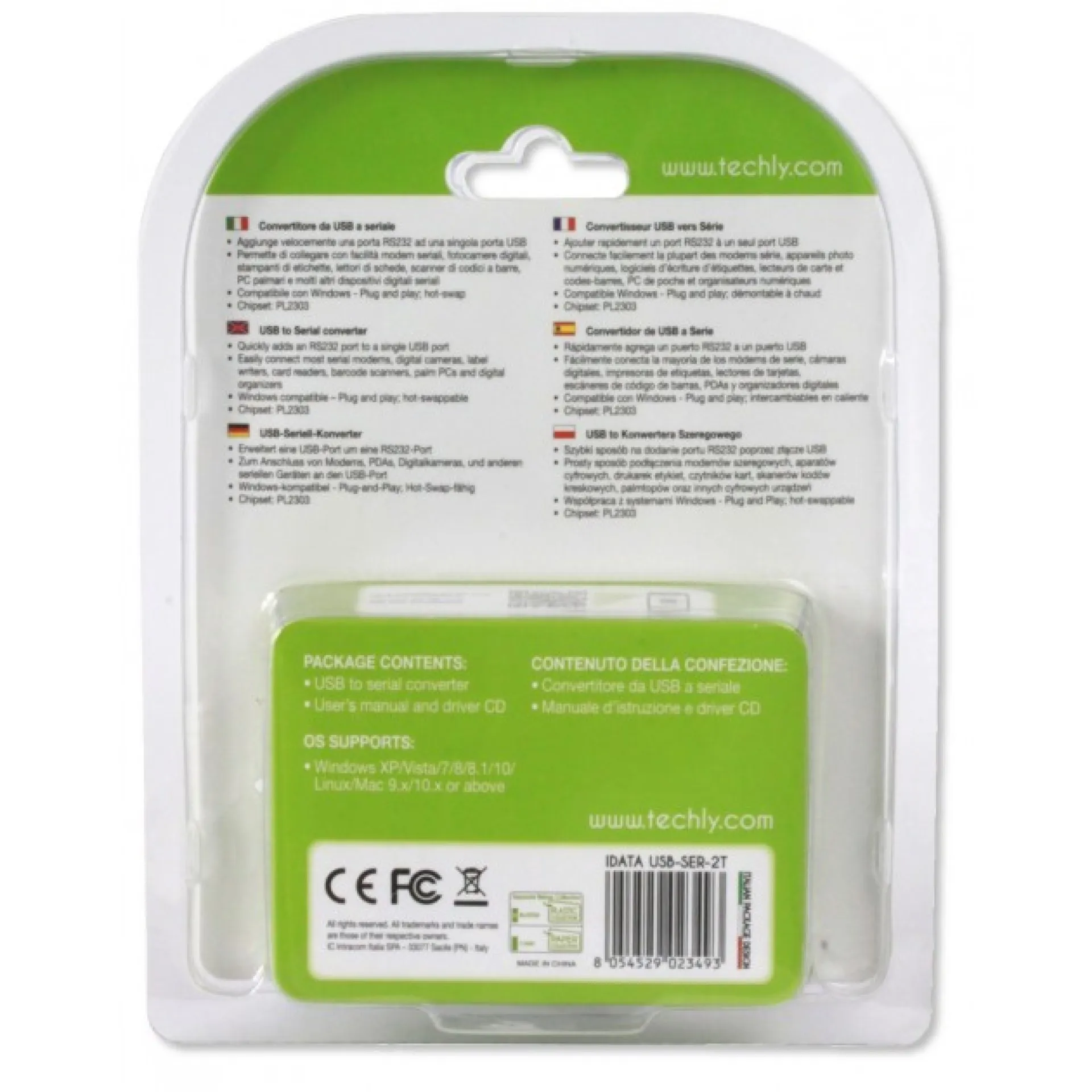 USB to Serial Techly Adapter Converter,USB AM auf RS232 port, 9-pin m – Bild 4