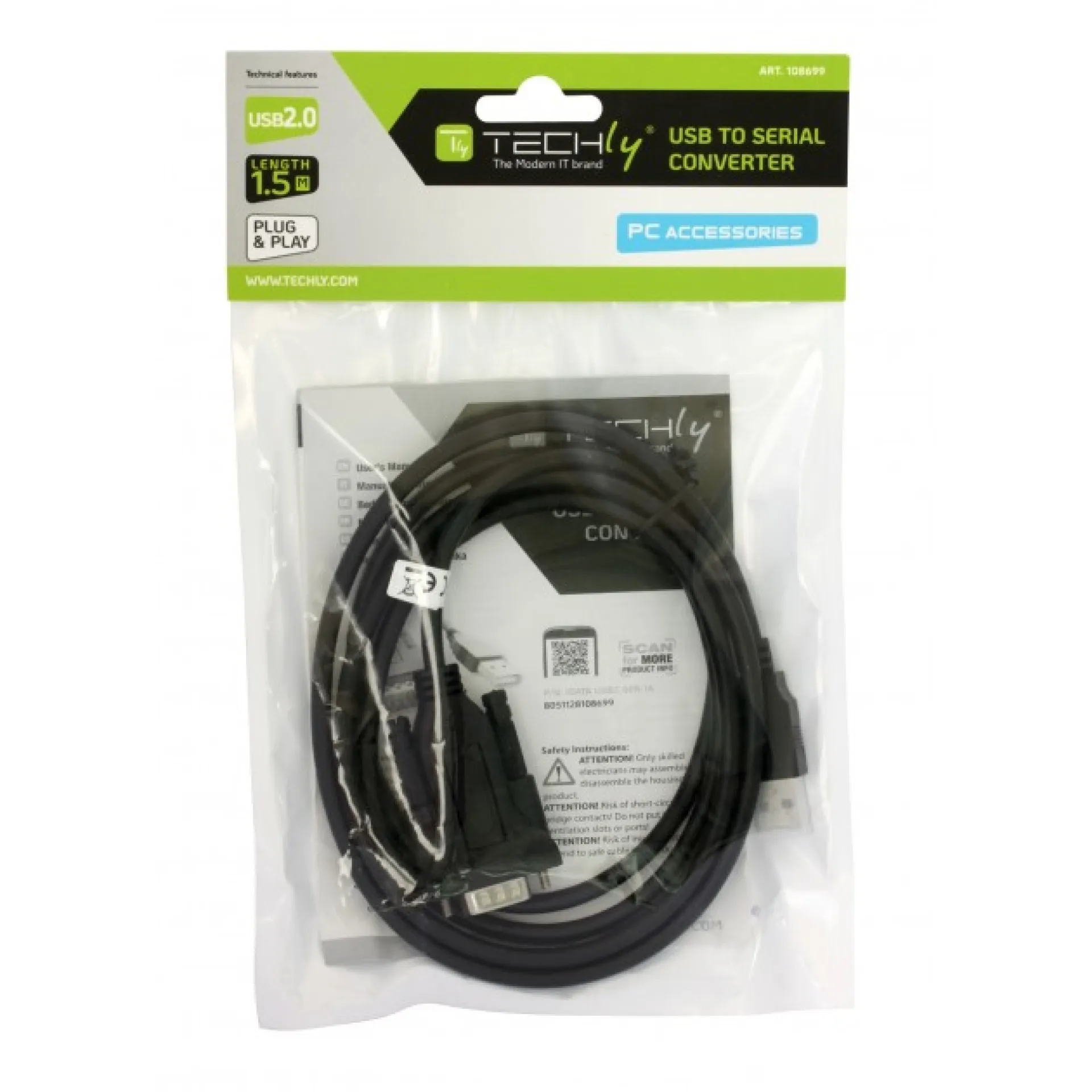 USB2.0 Konverterkabel auf Dsub9/RS-232, ,1,5 m – Bild 2