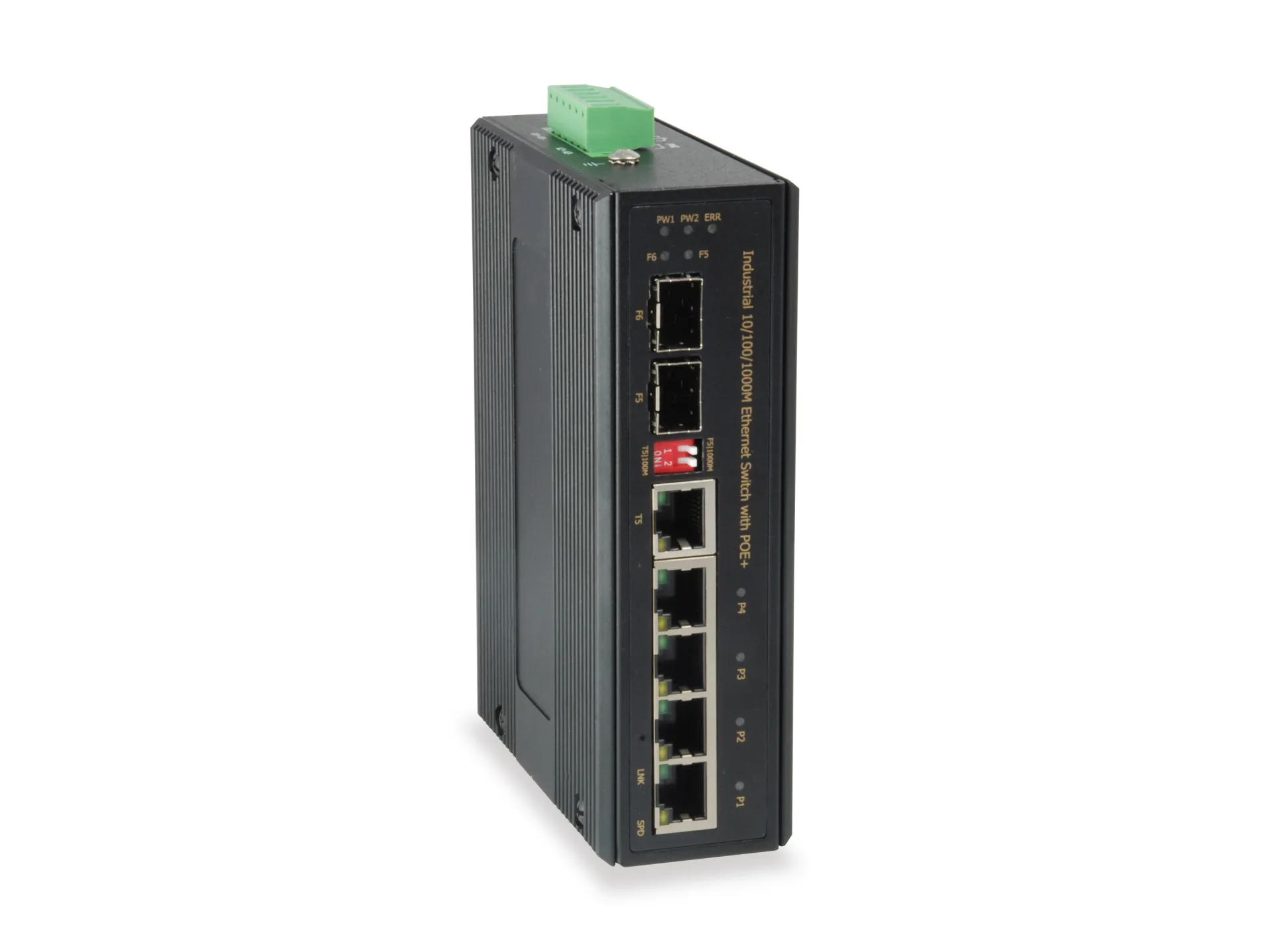 Industrial Gigabit Eth. Swicht - 4xPOE +1xSFP+1xCombo -40 to 75C 48VDC