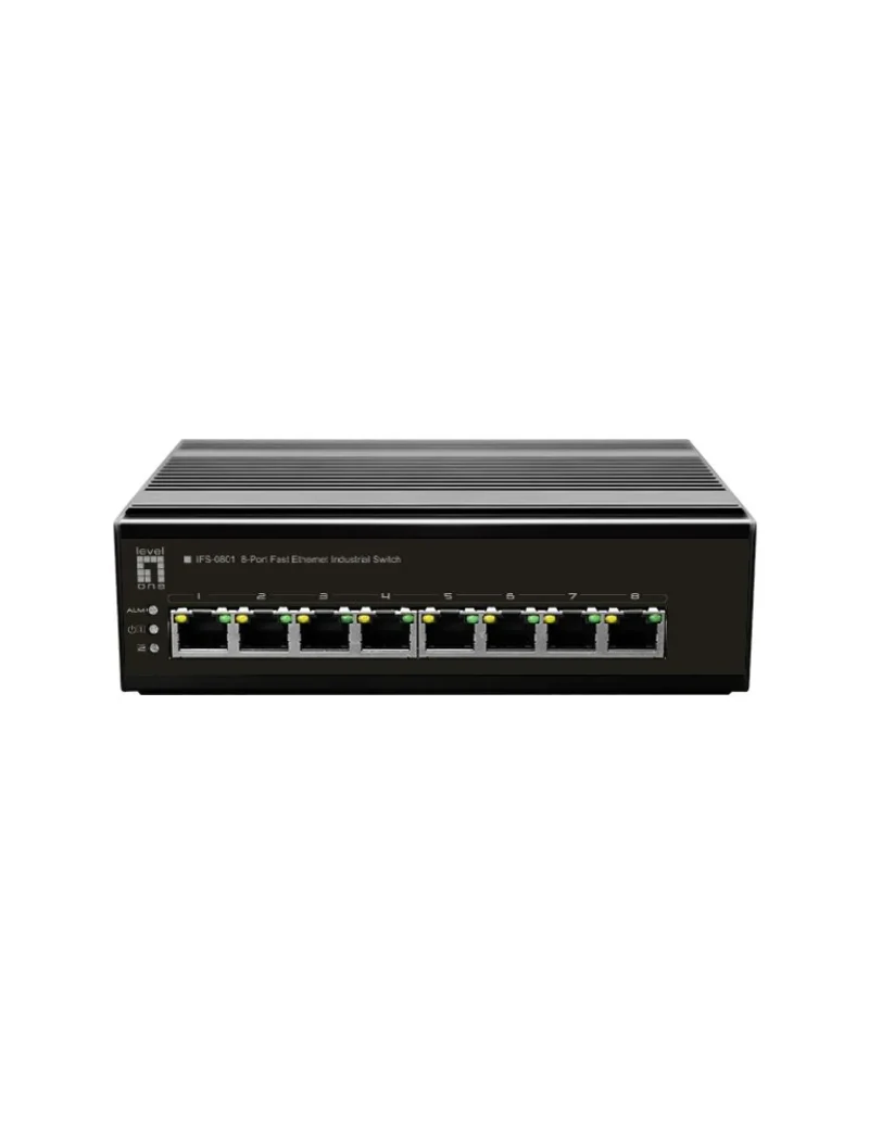 8-Port-Fast-Ethernet-Industrie-Switch DIN-Schiene, -40 °C bis 75 °C