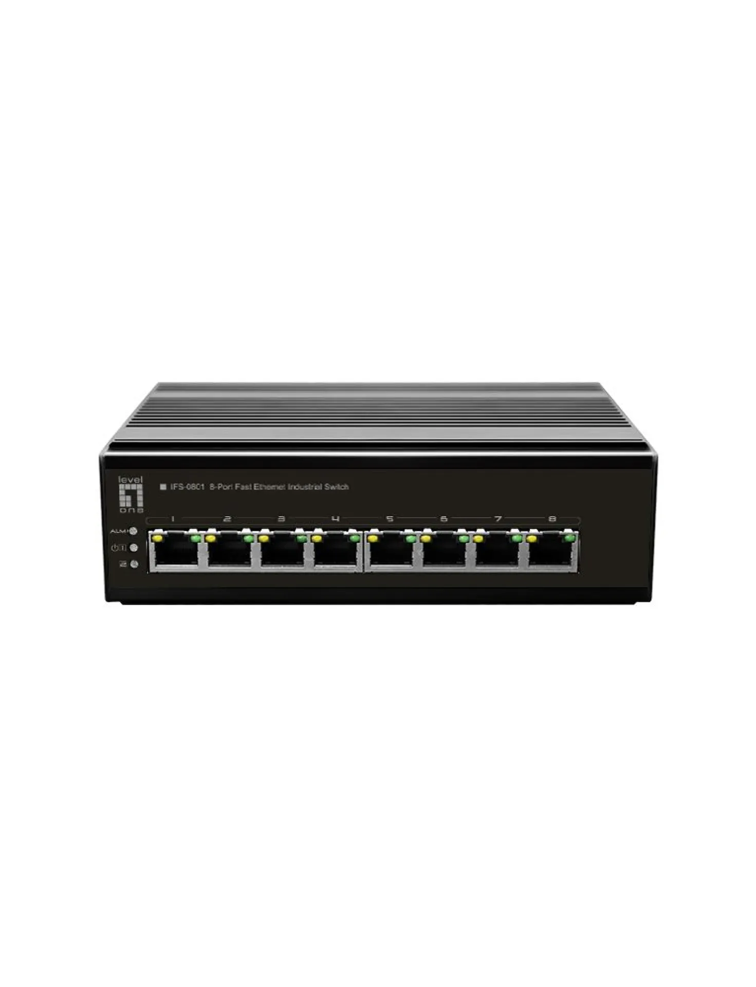 8-Port-Fast-Ethernet-Industrie-Switch DIN-Schiene, -40 °C bis 75 °C