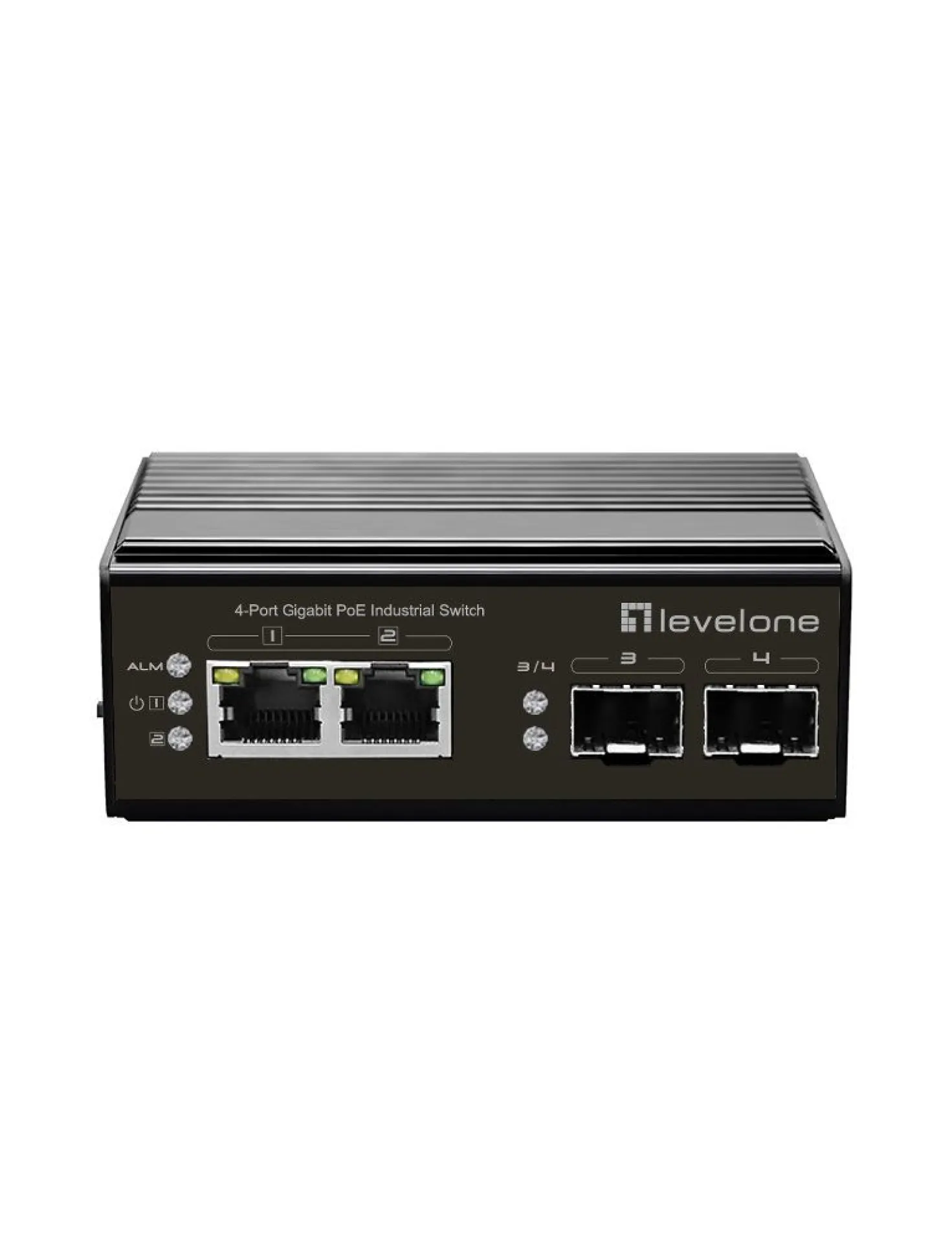 4-Port-Gigabit-PoE-Industrie-Switch Hutschiene, -40 °C bis 75 °C