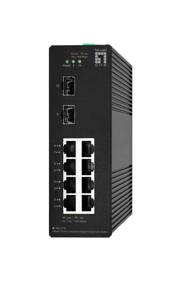 Hilbert 10-Port Industrie Gigabit 2x SFP