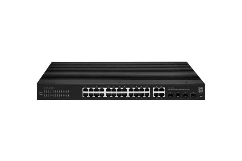 Hilbert 28-Port Industrie Gigabit 24x RJ45 4x SFP/RJ45 Combo