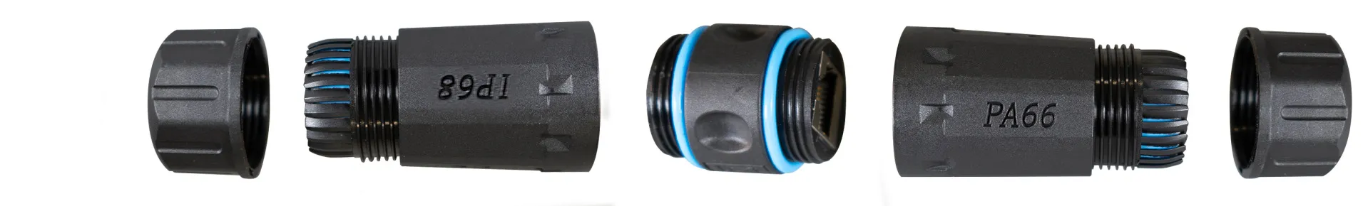 RJ45 Cat.6 IP68 Durchführungskupplung,Buchse/Buchse Verb – Bild 4