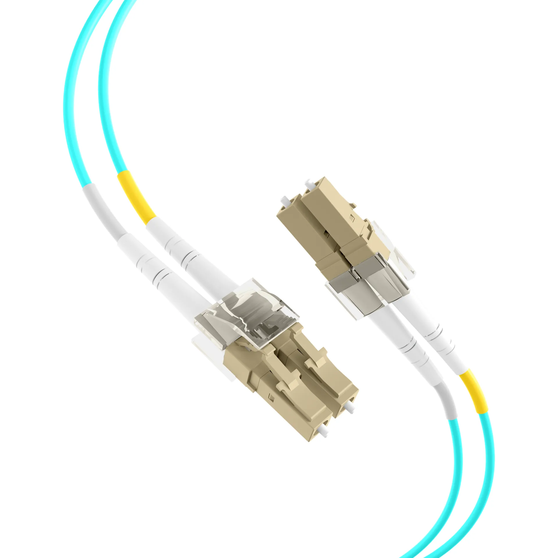 INFRALAN® Duplex Patchkabel Flat-Twin LC-LC OM3 5m LSZH 3x5mm aqua – Bild 2