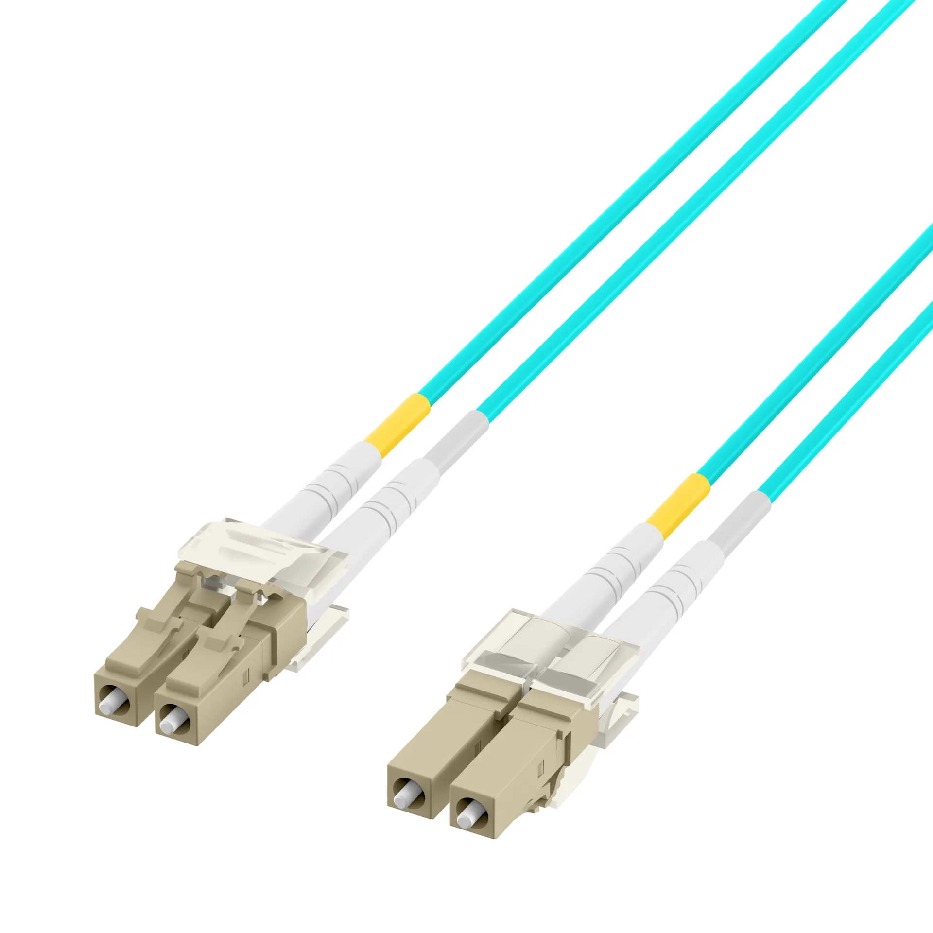INFRALAN® Duplex Patchkabel Flat-Twin LC-LC OM3 5m LSZH 3x5mm aqua – Bild 3