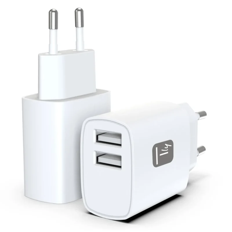 Ladegerät 2x USB-A 12W weiß