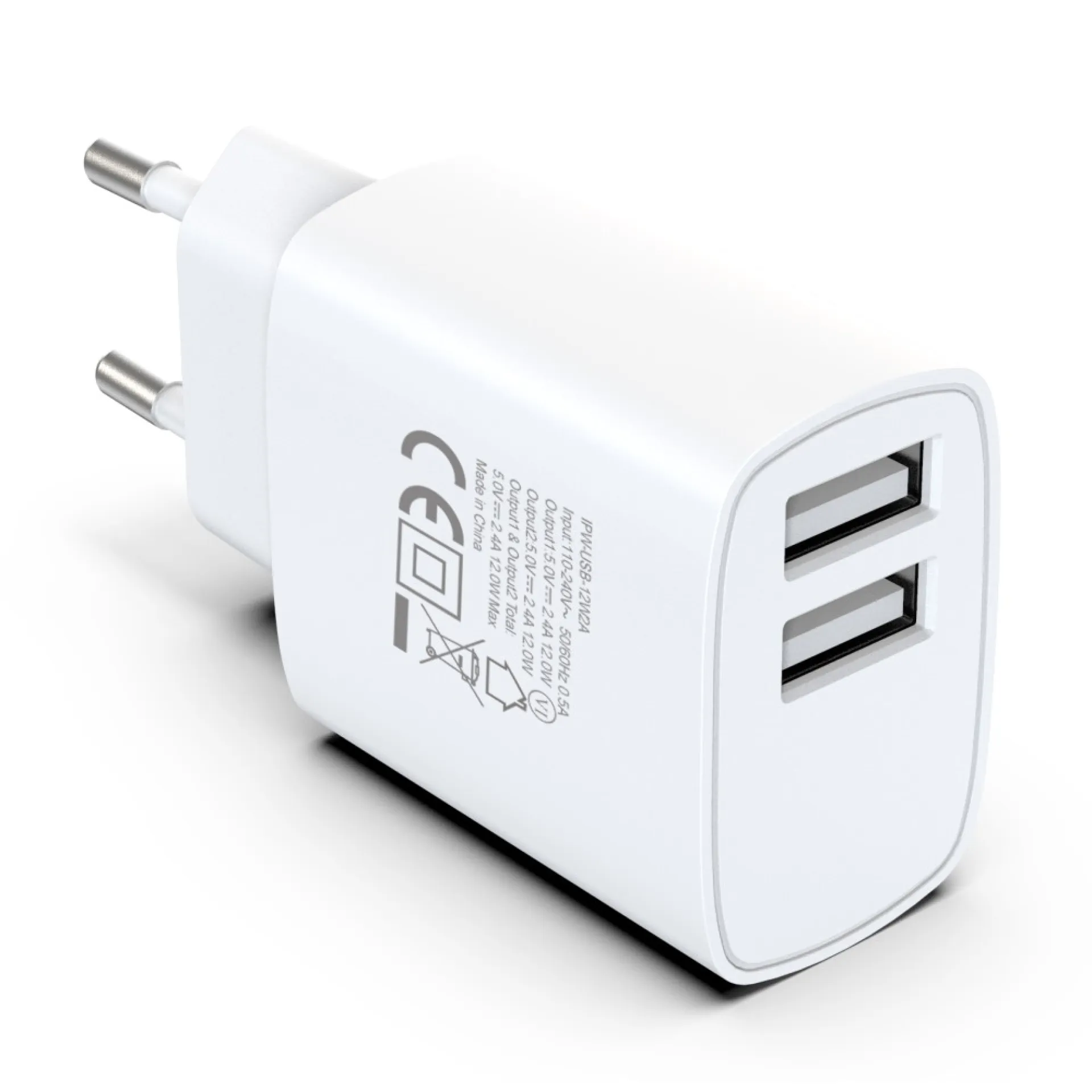 Ladegerät 2x USB-A 12W weiß – Bild 3