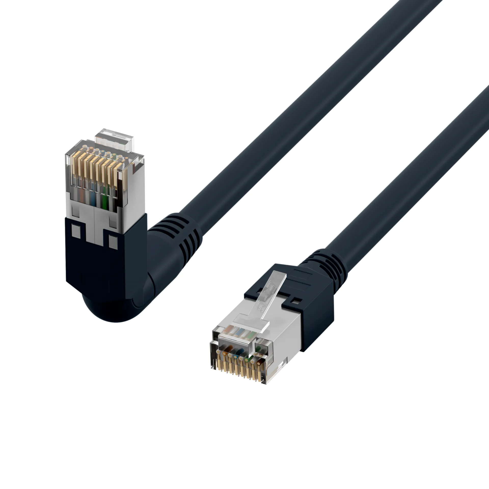 RJ45 Patchkabel Cat.5e S/UTP PVC TM11 1x90° schwarz 1m – Bild 11
