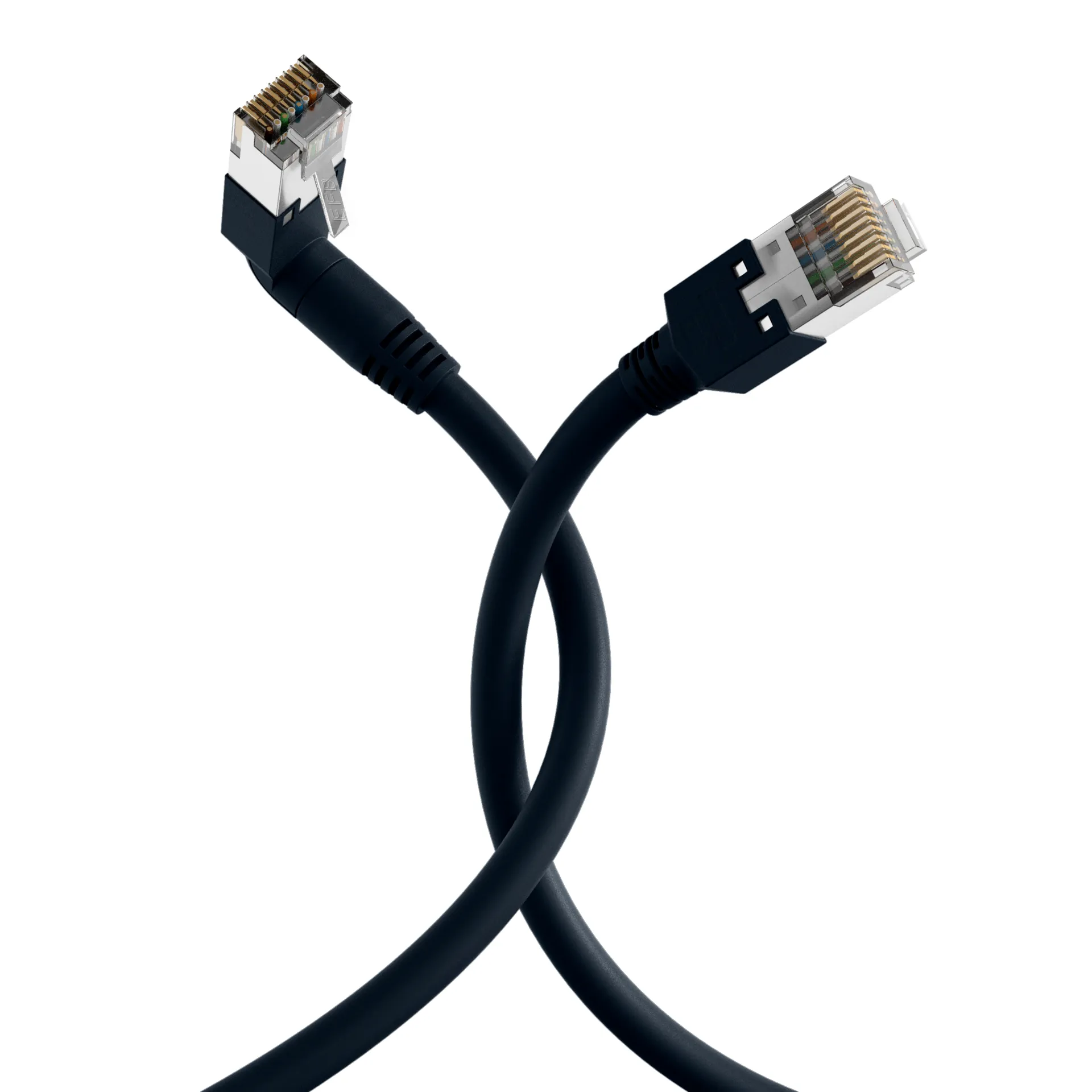 RJ45 Patchkabel Cat.5e S/UTP PVC TM11 1x90° schwarz 1m – Bild 12