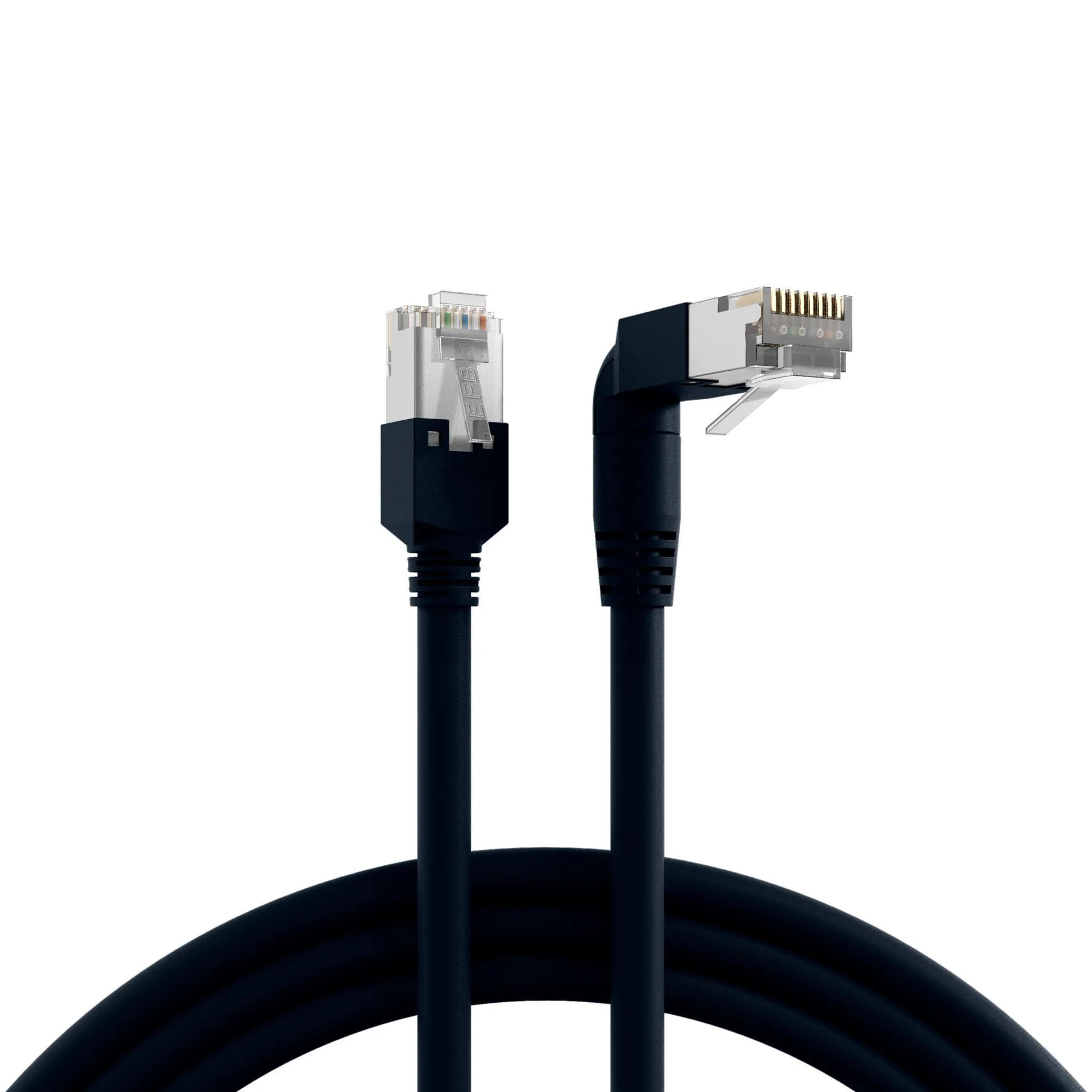 RJ45 Patchkabel Cat.5e S/UTP PVC TM11 1x90° schwarz 5m