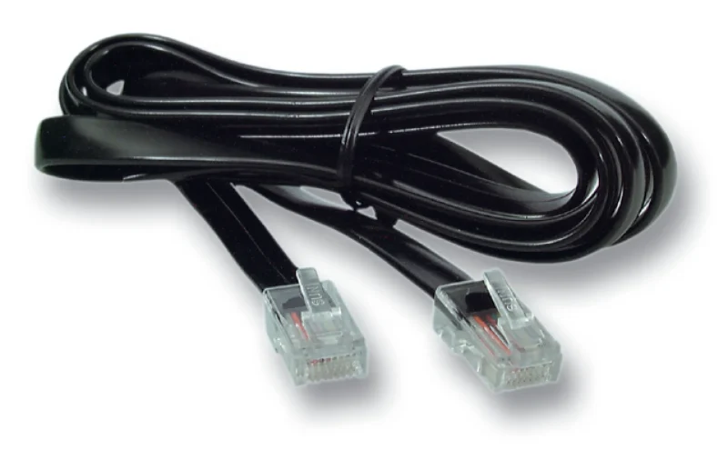 Modularkabel RJ12 (6/6) – RJ45 (8/8), schwarz, 3 m
