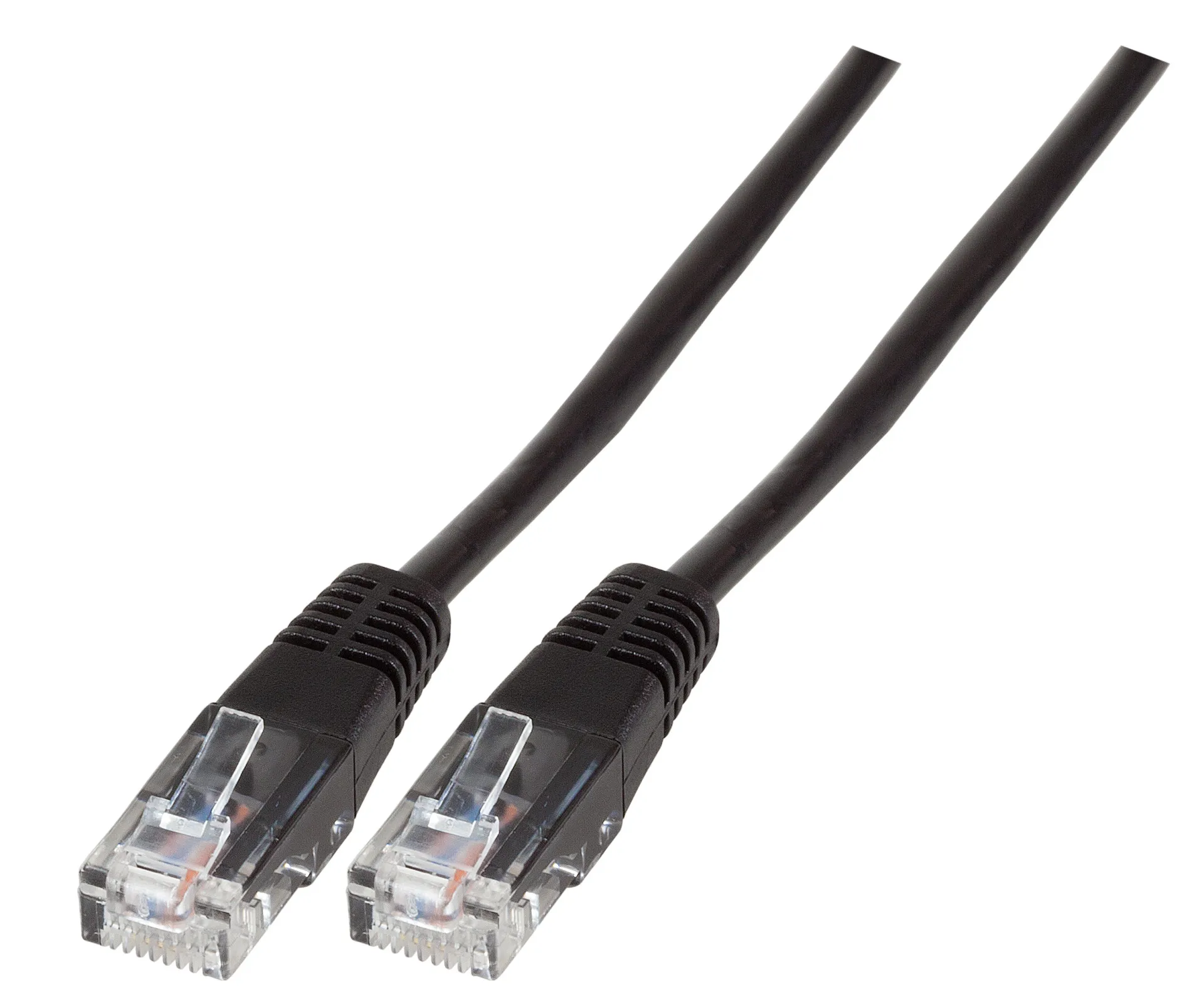 Modularkabel RJ45 (8/4) - RJ45 (8/4), vergossen, schwarz, 1 m – Bild 3
