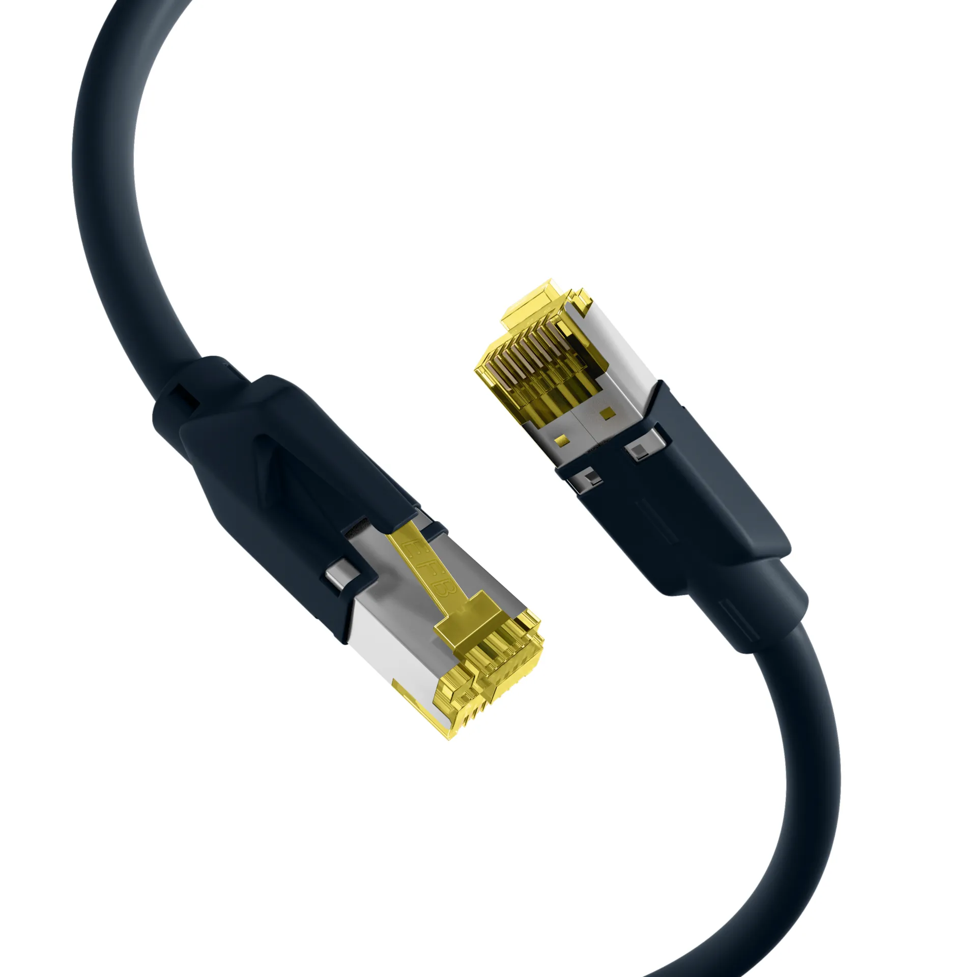 RJ45 Patchkabel Cat.6A S/FTP PUR Cat.7 Rohkabel TM31 schwarz 15m – Bild 2