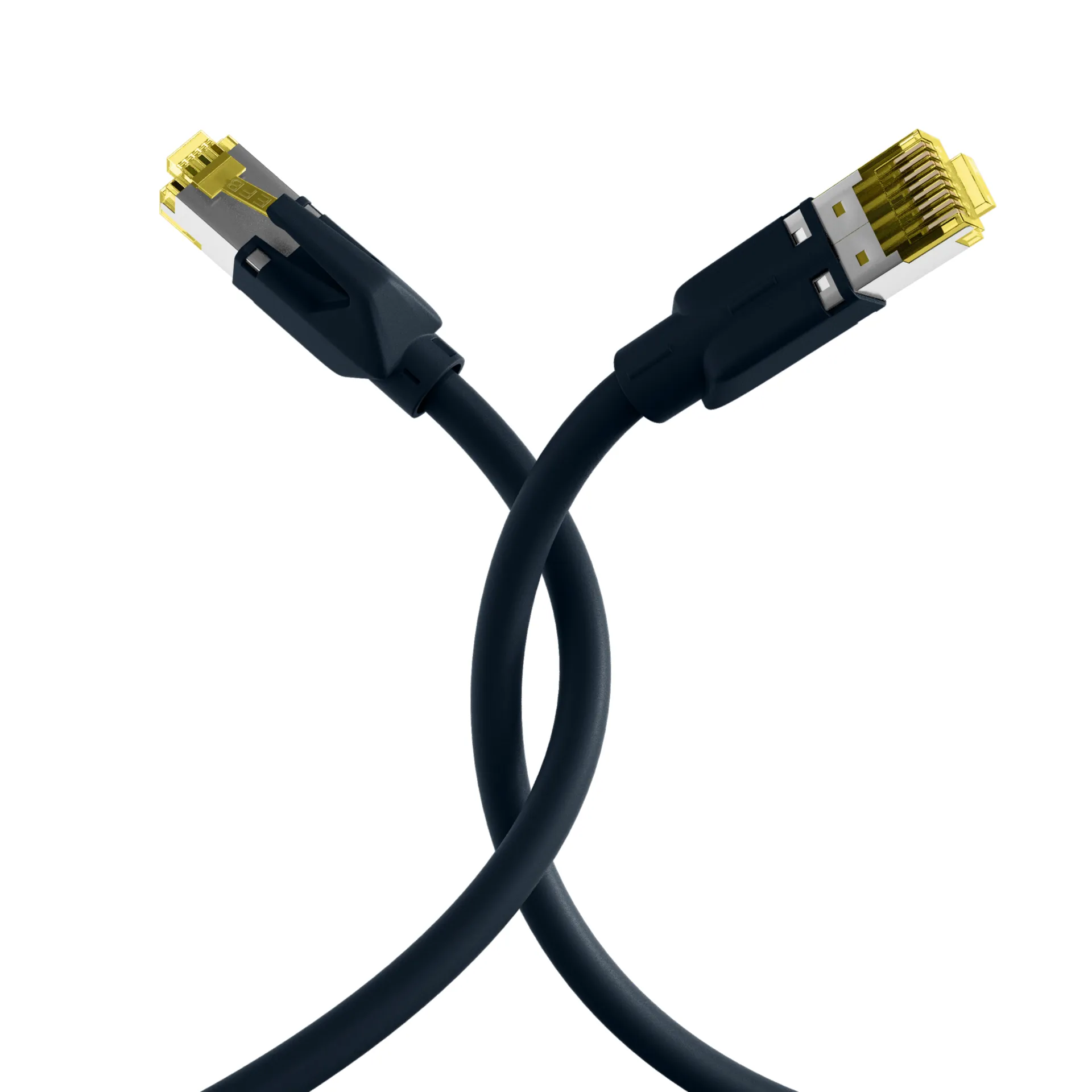 RJ45 Patchkabel Cat.6A S/FTP PUR Cat.7 Rohkabel TM31 schwarz 25m – Bild 4
