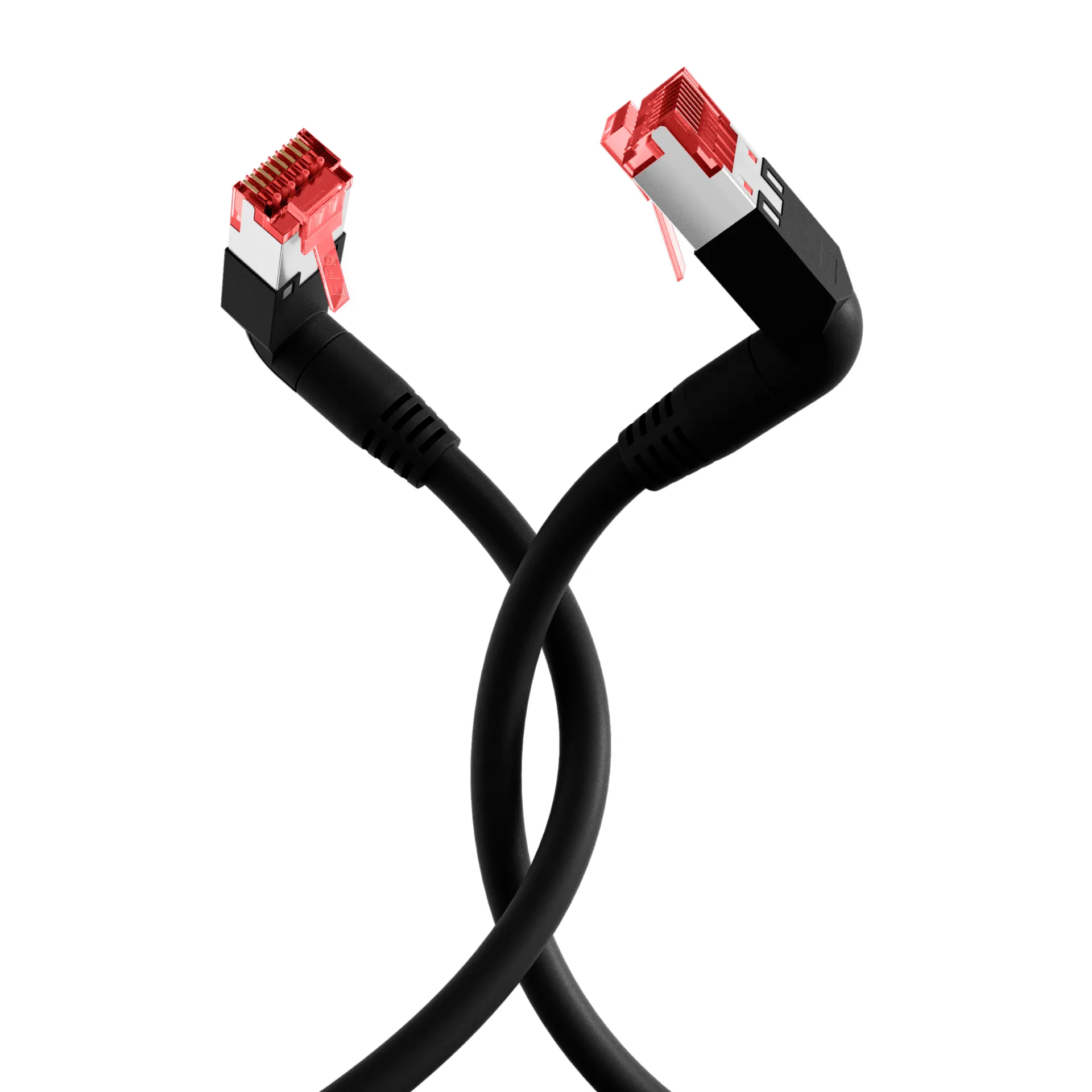 RJ45 Patchkabel Cat.6A S/FTP LSZH Draka UC900 TM21 2x90° schwarz 5m – Bild 4