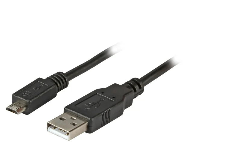 USB2.0 Anschlusskabel A-Micro-B 5pol., ,St.-St., 0,5m, schwarz, Classic