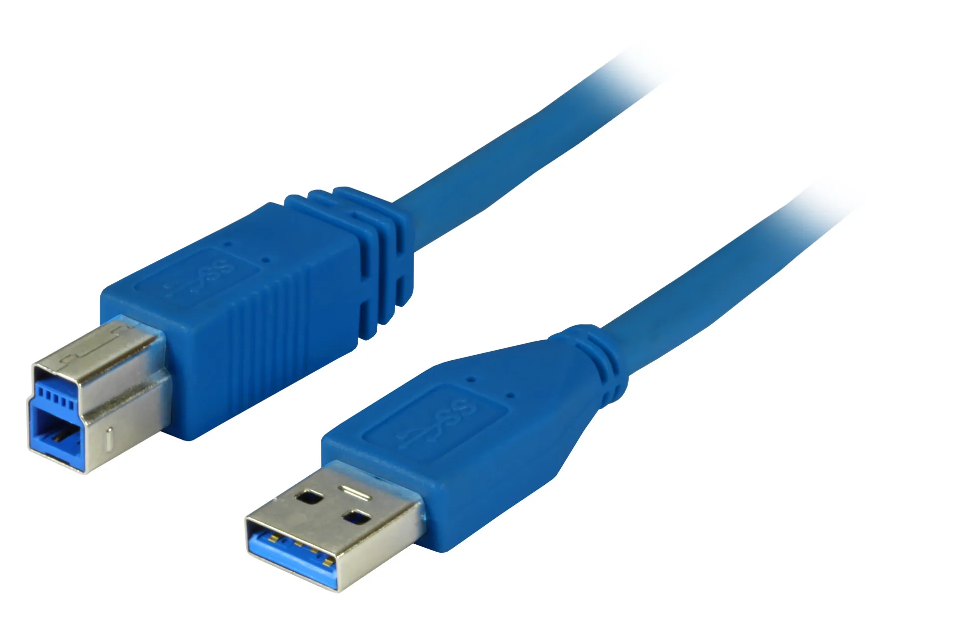 USB3.0 Anschlusskabel A-B, St.-St., 1,0m, schwarz, Premium – Bild 3