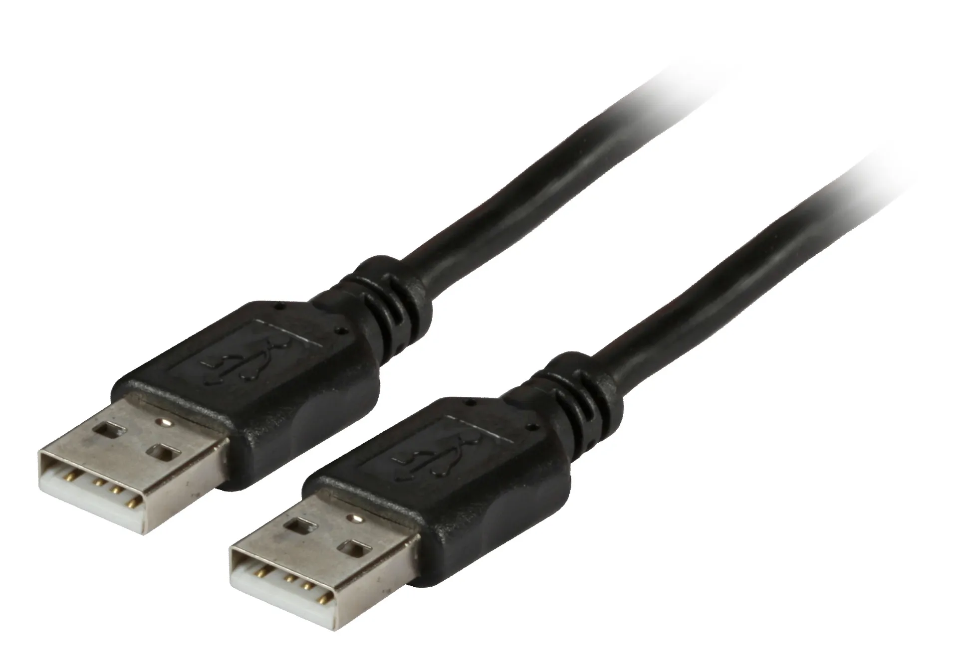 USB2.0 Anschlusskabel A-A, St.-St., 1,0m, schwarz, Classic – Bild 2