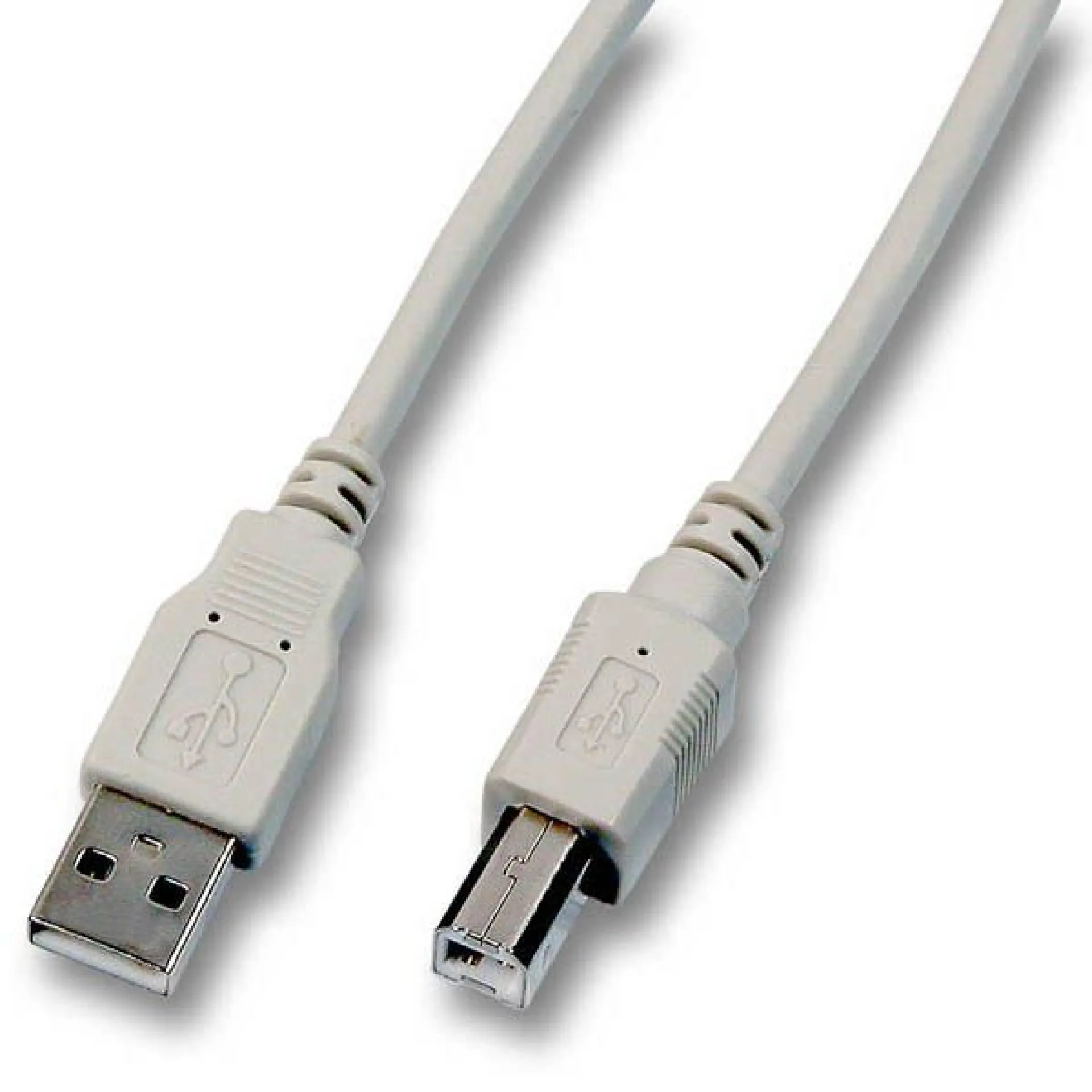 USB2.0 Anschlusskabel A-B, St.-St., 3,0m, grau, Classic – Bild 2