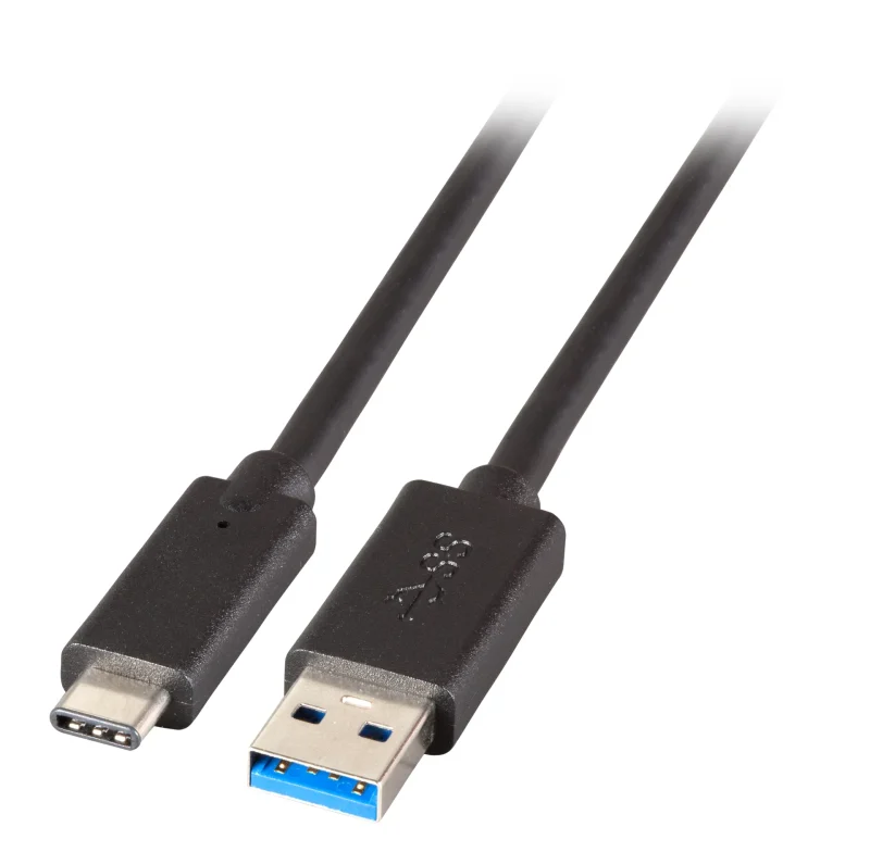 USB3.2 Gen 1 Superspeed Kabel, Type A/M –C/M, 3A, 5Gbit, 1m